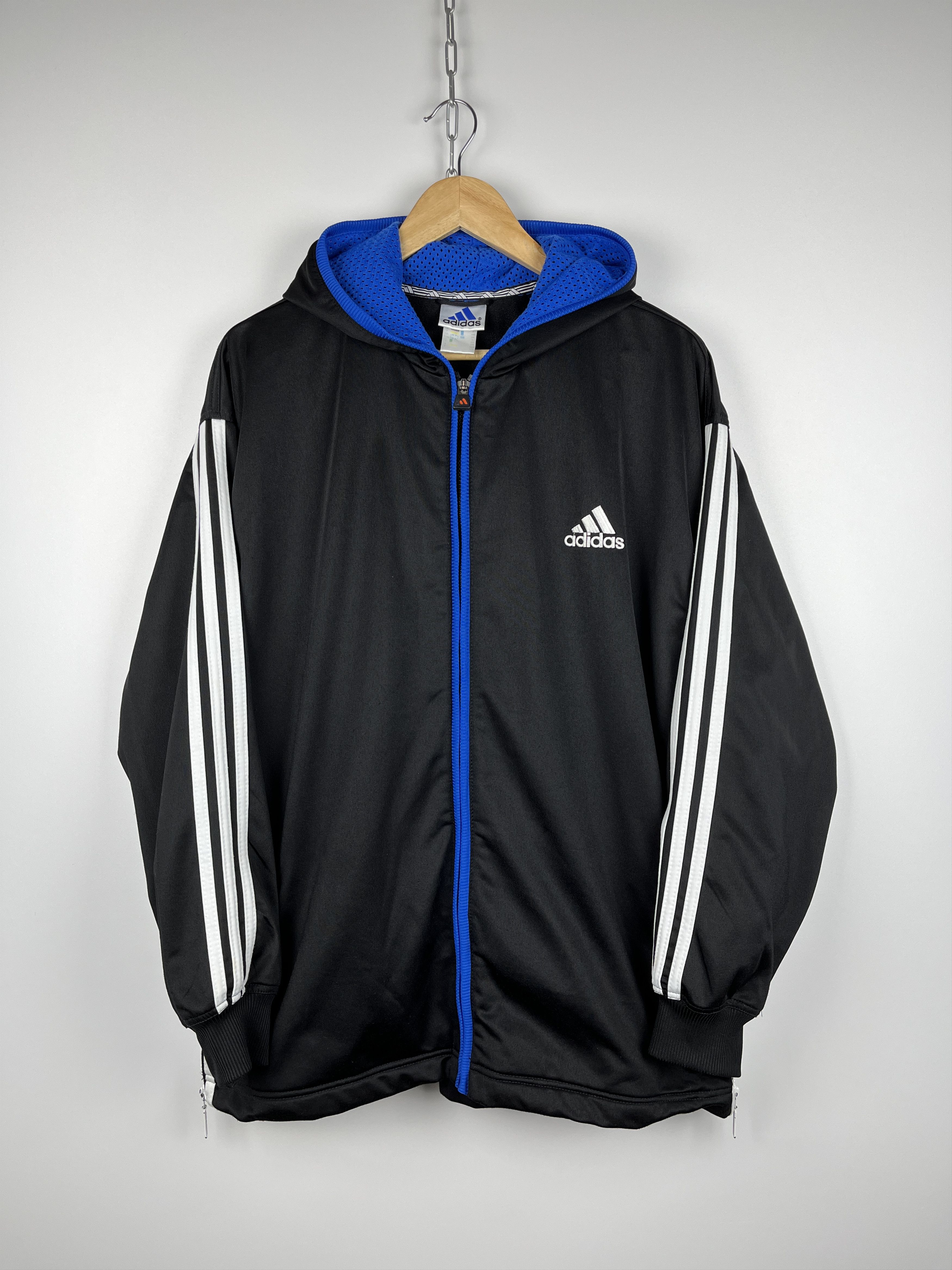 Adidas 90's Adidas Big Logo Back Vintage Full Zip Hoodie Size US L / EU 52-54 / 3 - 16 Thumbnail