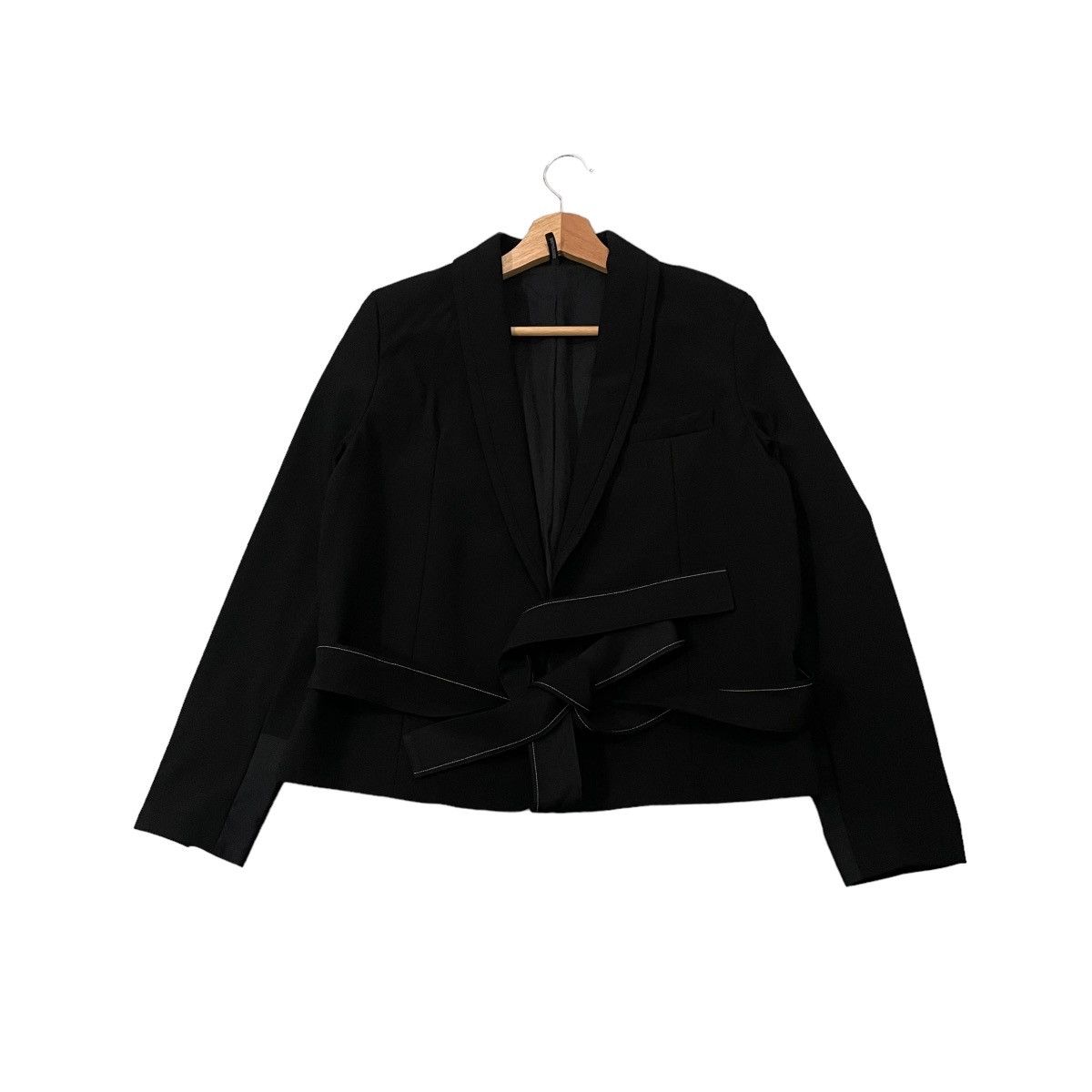 Helmut Lang Helmut Lang Belted Buttonless Fashion Jacket Size M / US 6-8 / IT 42-44 - 1 Thumbnail