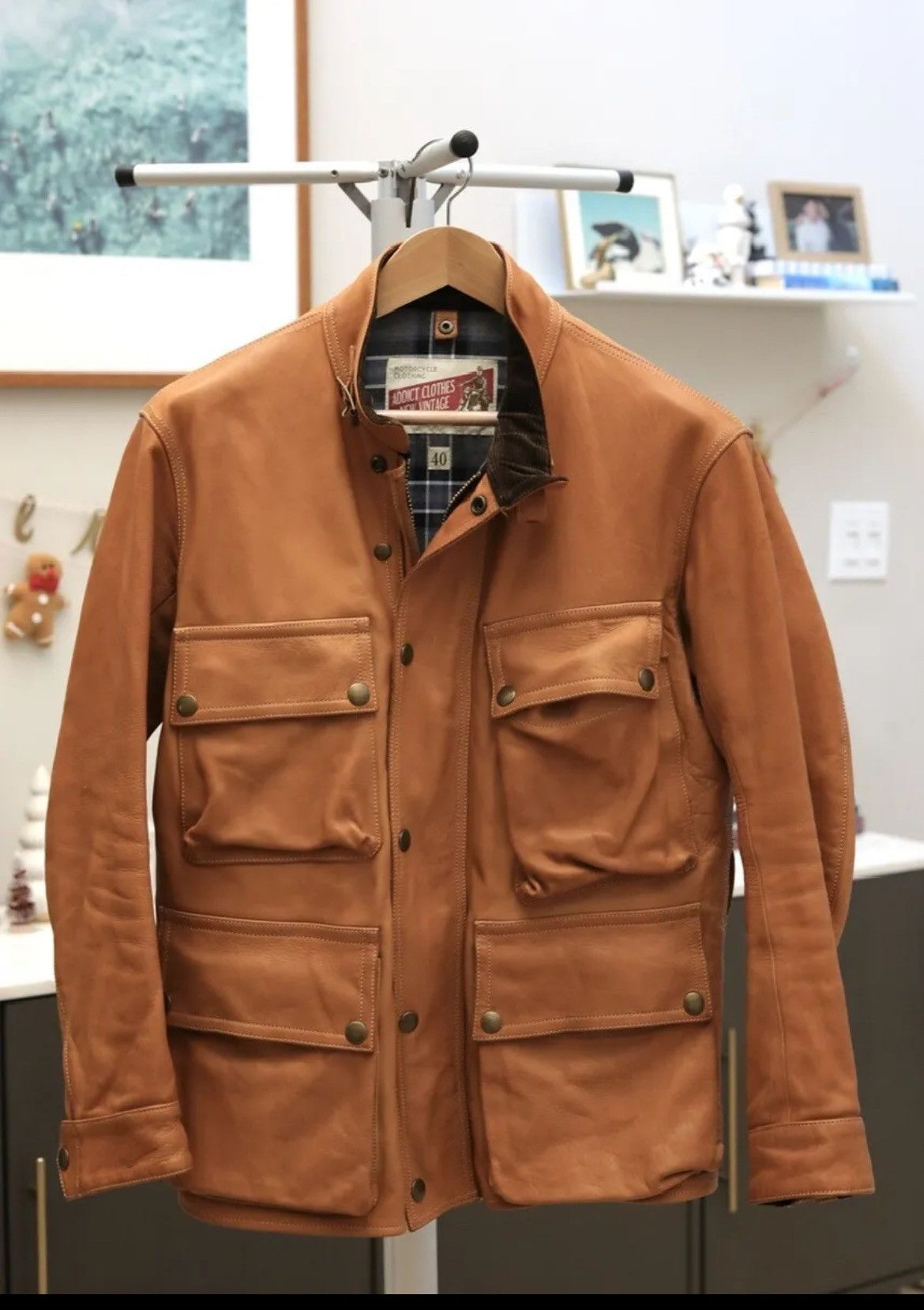image of Addict Clothes New Vintage Addict Clothes Japan Ad-10 In Tan Kip Leather Size 40 in Light Tan, Men'