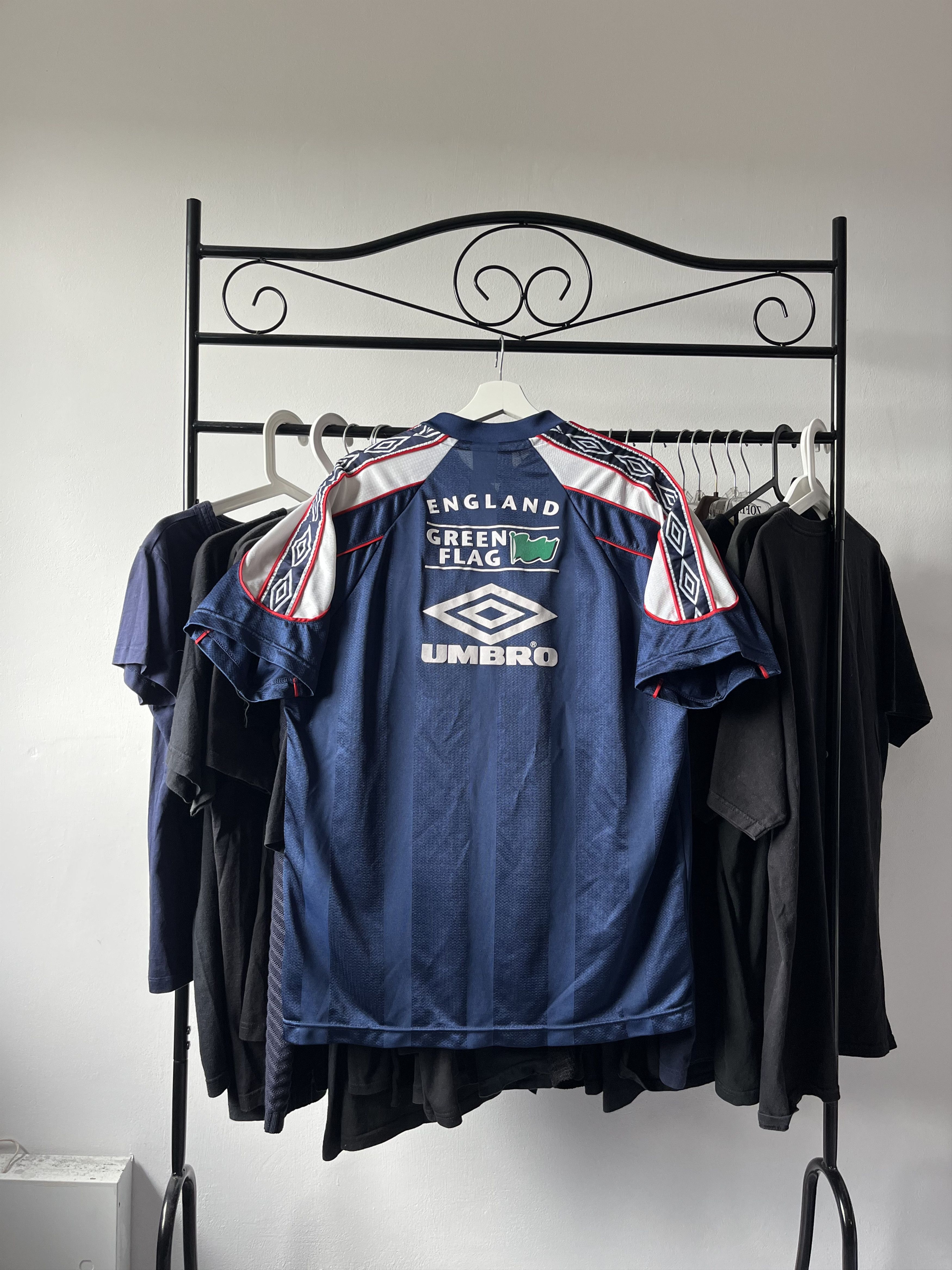 Vintage Vintage jersey training England 1997 1998 97/98 Green Flag Size US L / EU 52-54 / 3 - 5 Thumbnail