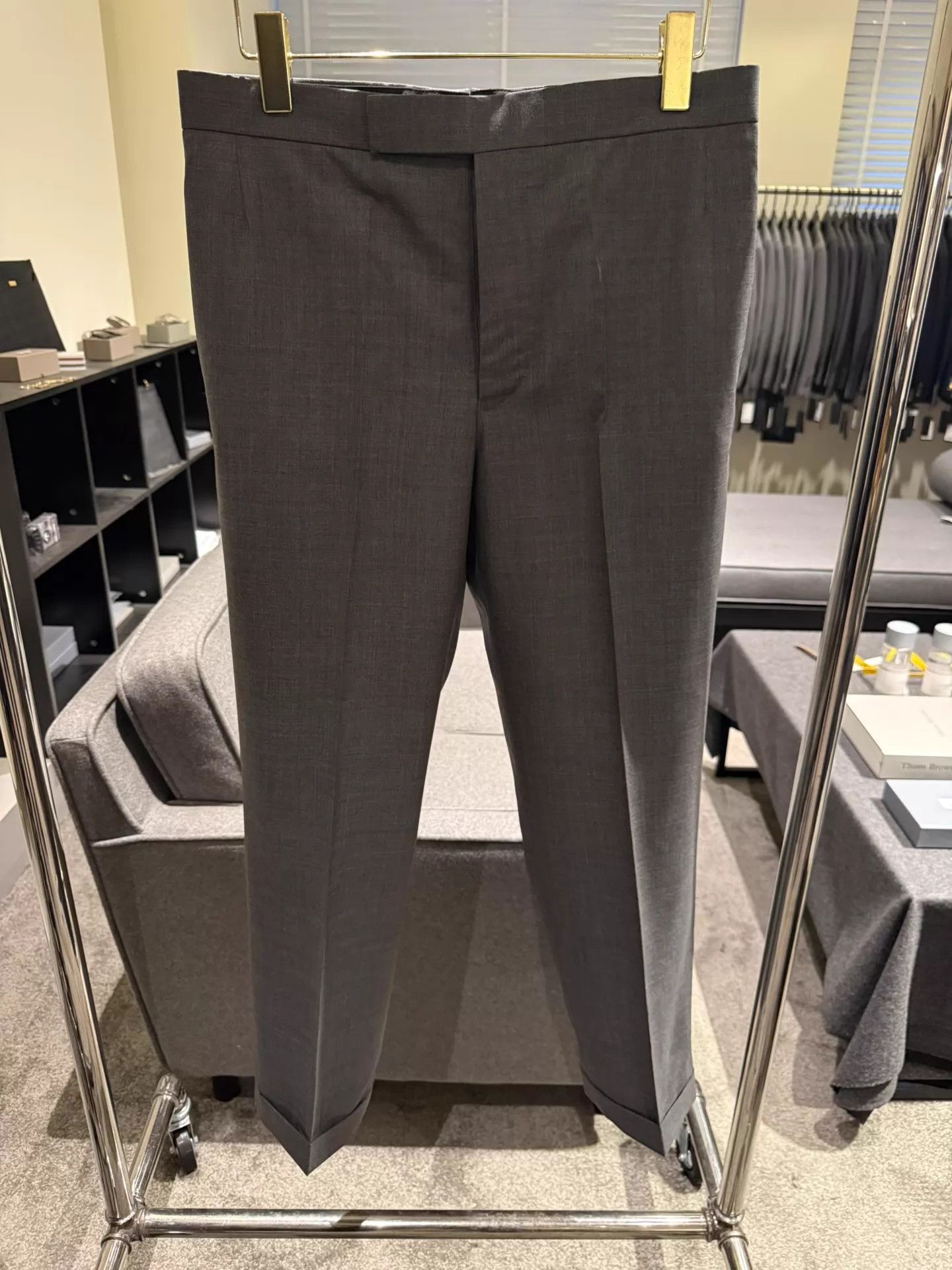 Thom Browne Thom Browne Classic High-Waist Midgray Pants Size 2 New Size US 32 / EU 48 - 1 Thumbnail
