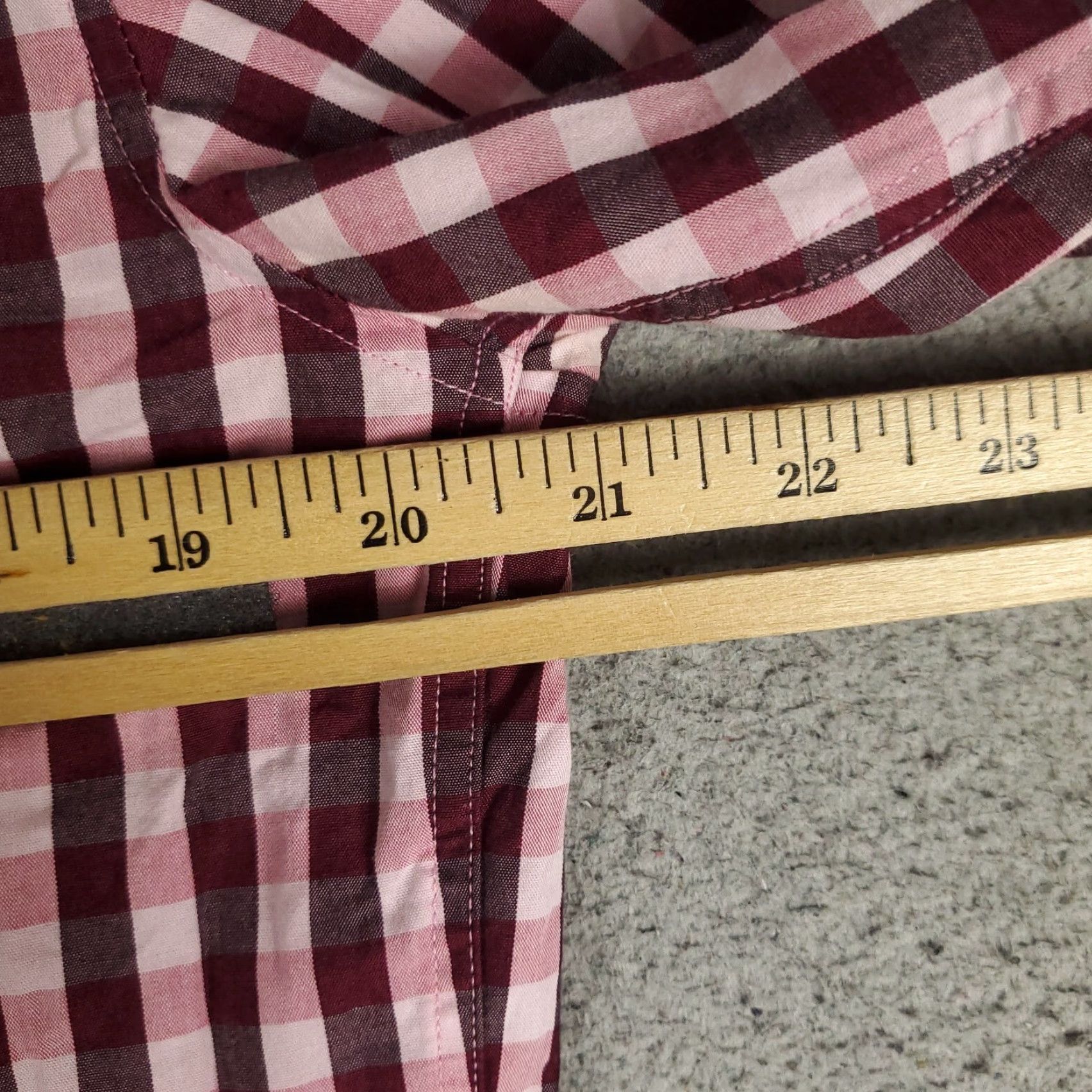 Vintage Penguin Dress Shirt Mens 15.5 Red Check Long Sleeve Button Up Size 40R - 5 Thumbnail
