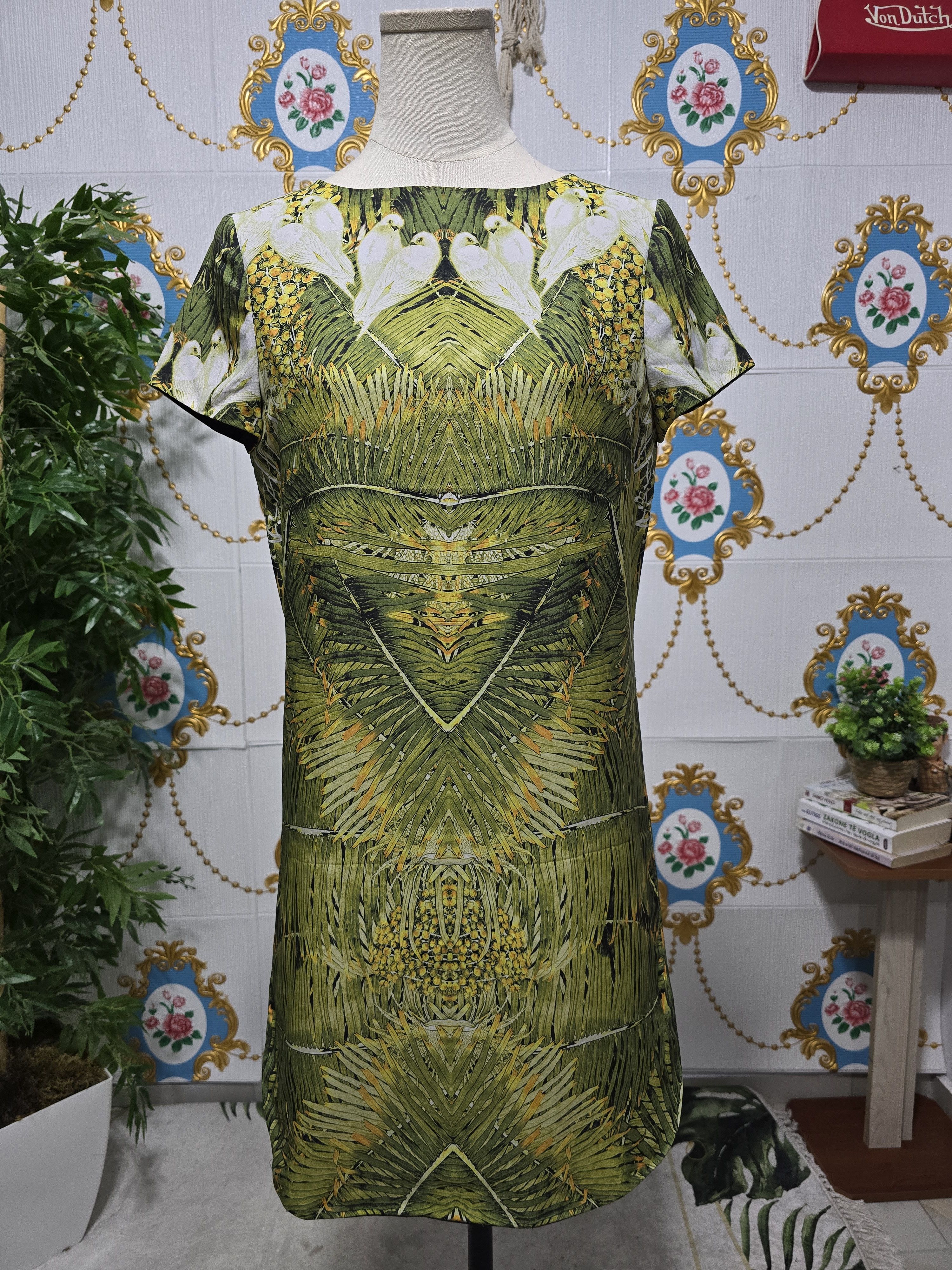 ted baker olive green dress Ted Baker ,Dandri tropical shift dress. size S/M sale: Mid Year NEW