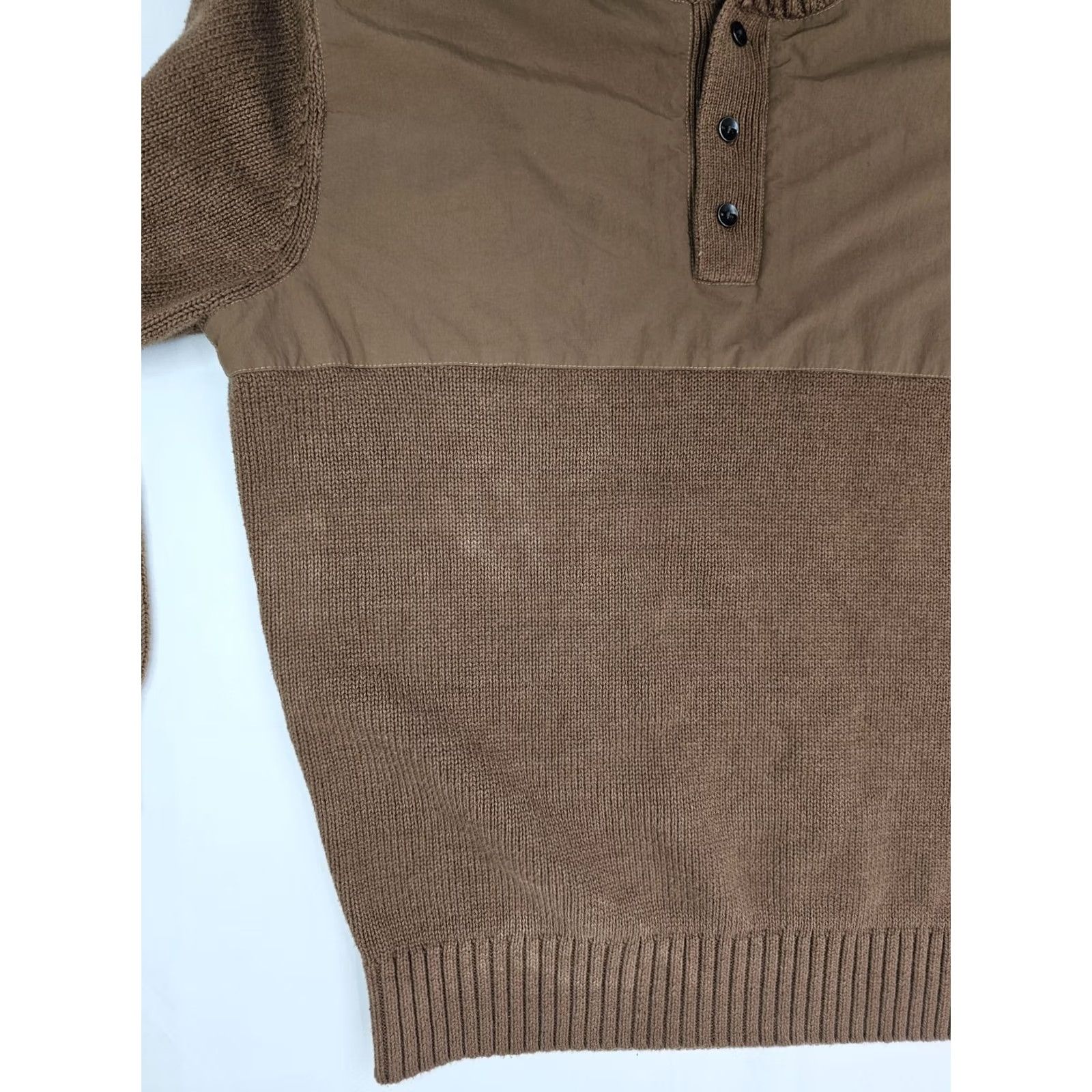 Vintage St John's Bay Outdoor Knit Pullover Henley Men L Brown Nylon Yoke Knit Sweater Vintage No Size US L / EU 52-54 / 3 - 6 Thumbnail