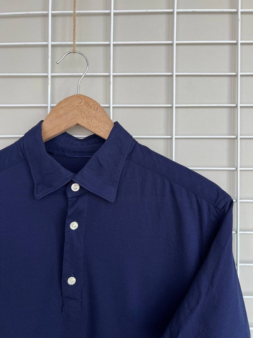 Eton Eton Navy Blue Oxford Pique Polo Shirt Mens Size L Size US L / EU 52-54 / 3 - 6 Thumbnail