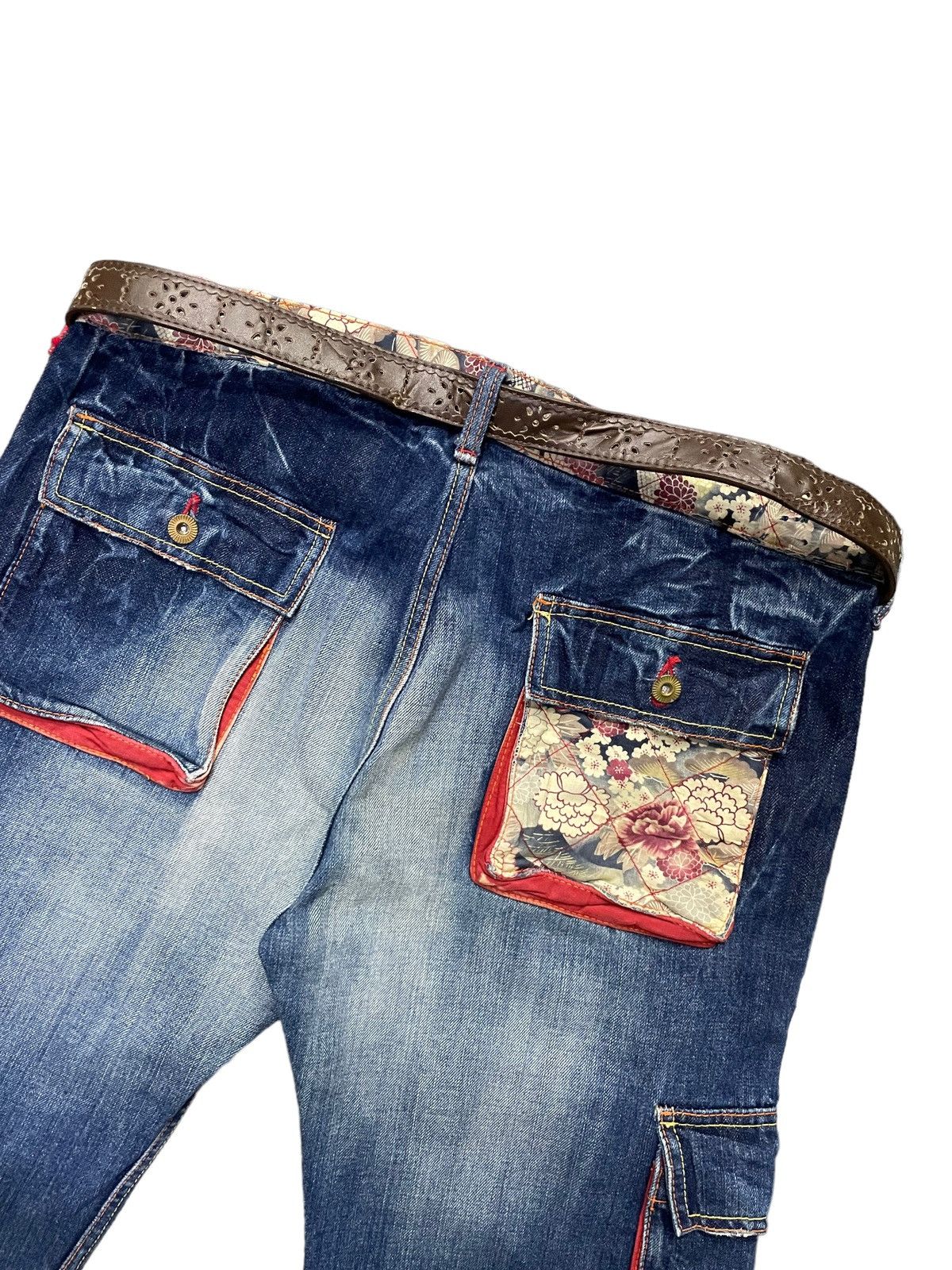 Eternal × Hysteric Glamour Vintage Eternal Japan Boro Cargo Denim With Leather Belted Size US 36 / EU 52 - 12 Thumbnail