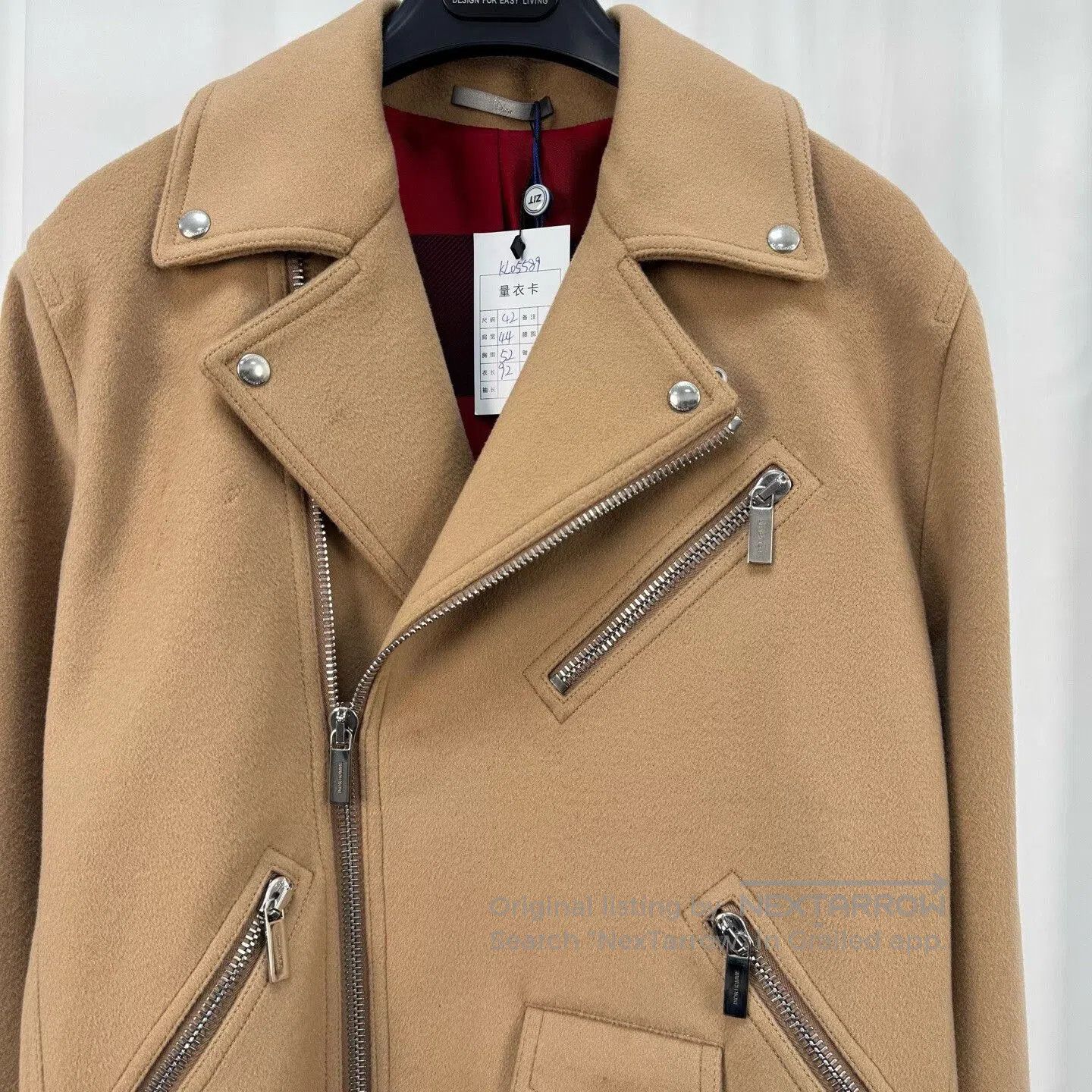Dior dior camel double-zip wool coat. Size US L / EU 52-54 / 3 - 3 Thumbnail