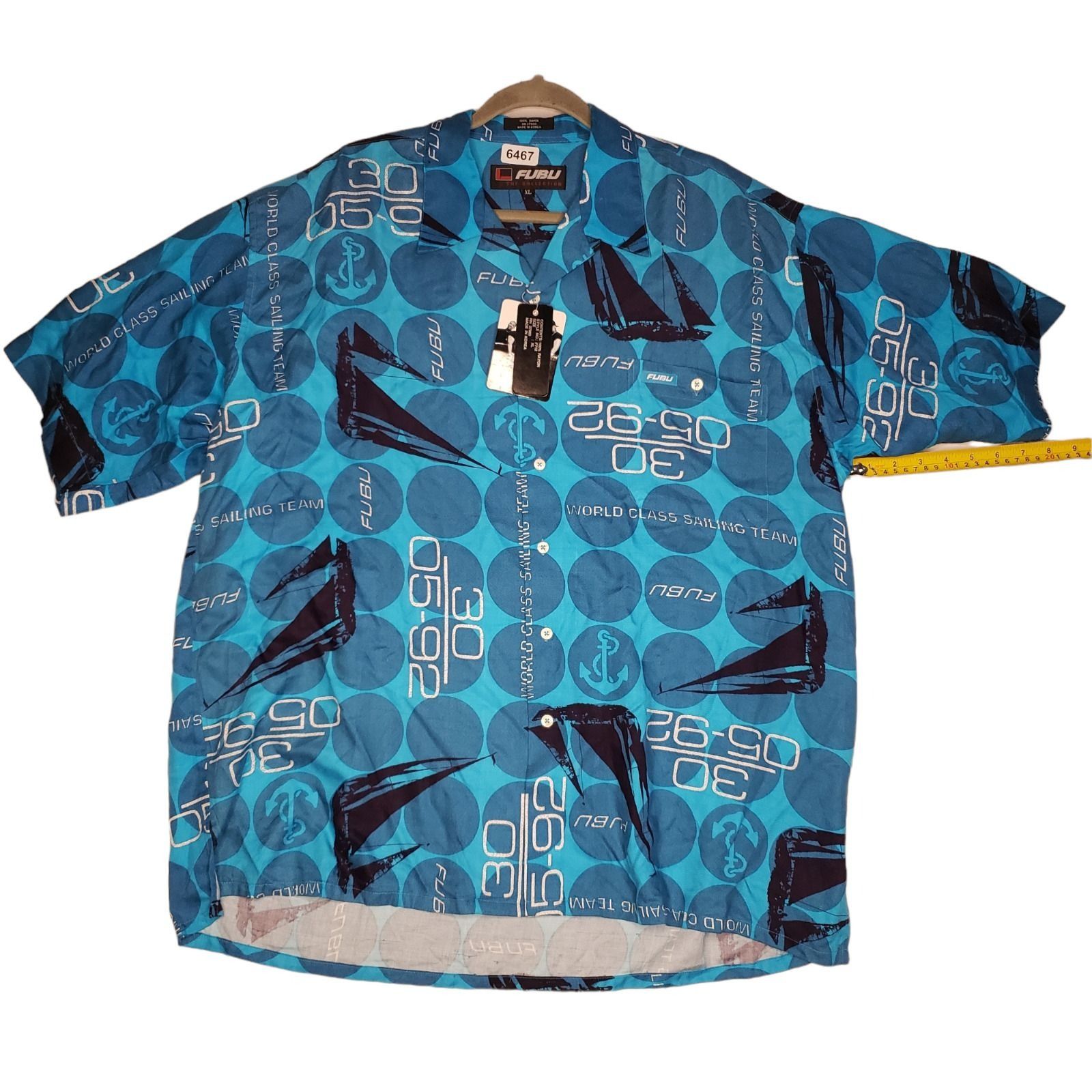 Fubu VTG FUBU World Class Sailing Team Button Up Shirt Size XL Size US XL / EU 56 / 4 - 16 Thumbnail