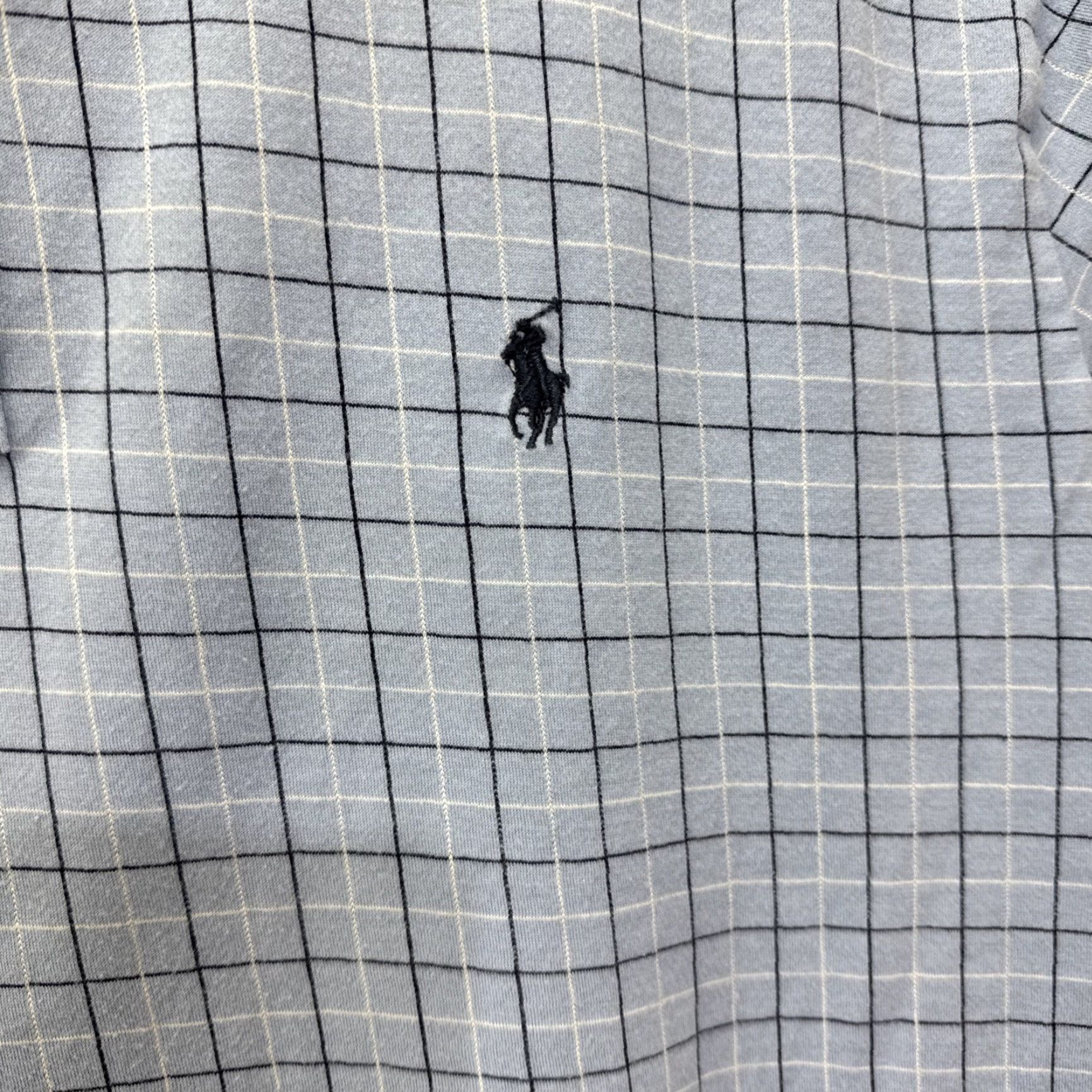 Polo Ralph Lauren VINTAGE Polo Ralph Lauren Shirt Mens XL Blue White Windowpane Golf Polo Casual Wedding Party Collared Short Sleeve Size US XL / EU 56 / 4 - 6 Thumbnail