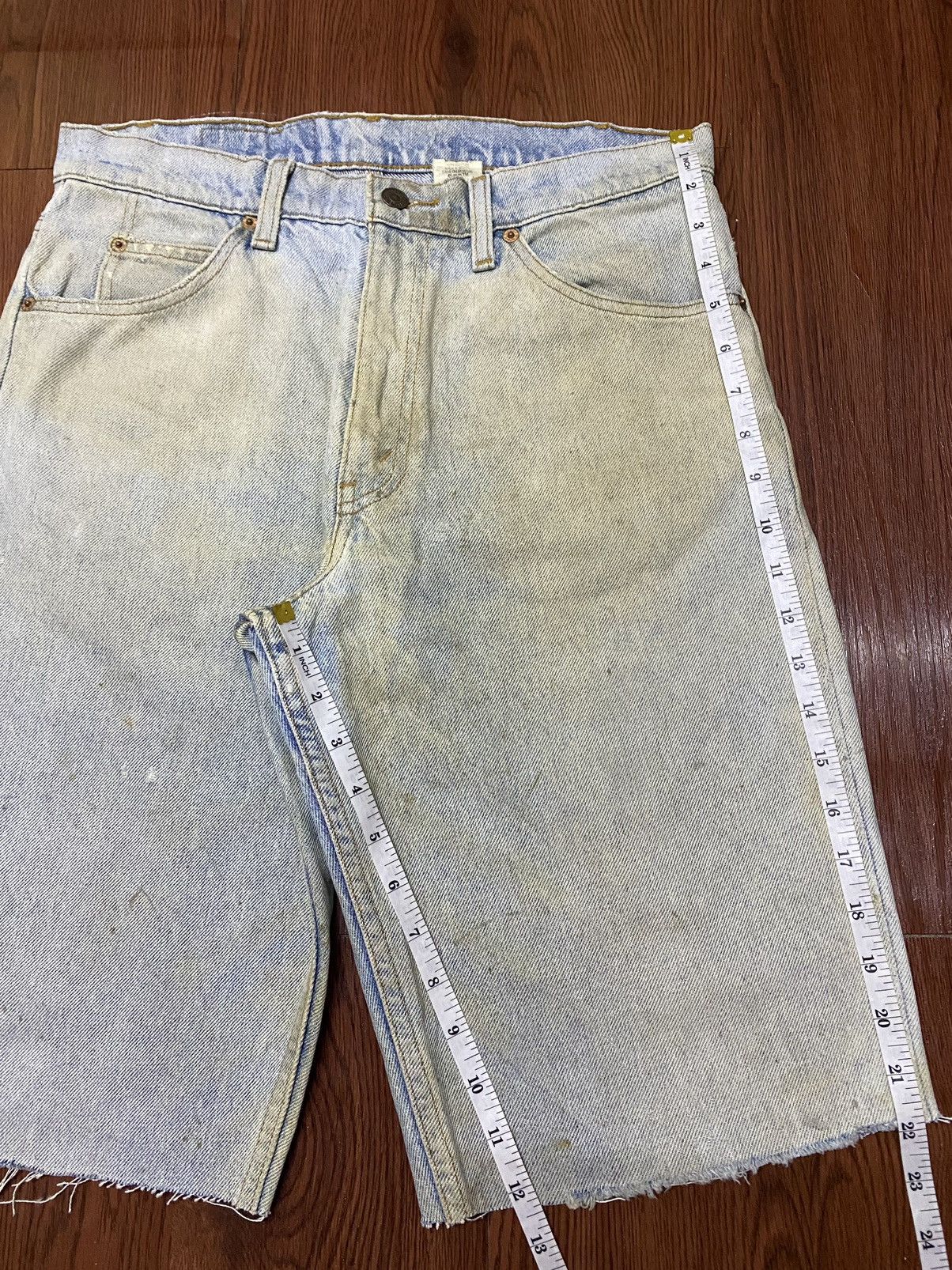 Levi's Vintage Clothing Vintage 80s Levis 550 Orange Tab Mud Wash Denim Jorts Size US 31 - 9 Thumbnail