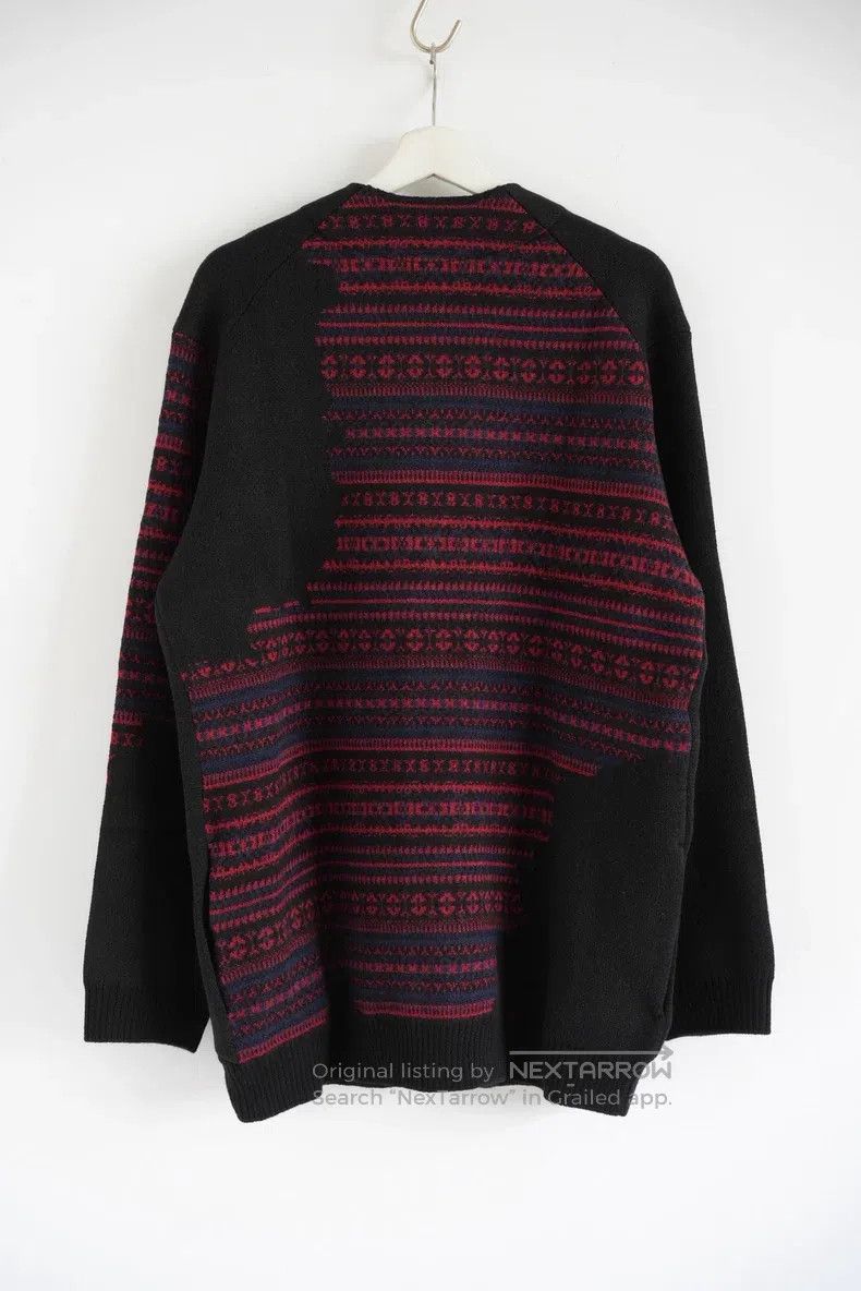 Yohji Yamamoto YOHJI YAMAMOTO Black and Red Striped Knit Cardigan Size US L / EU 52-54 / 3 - 2 Thumbnail