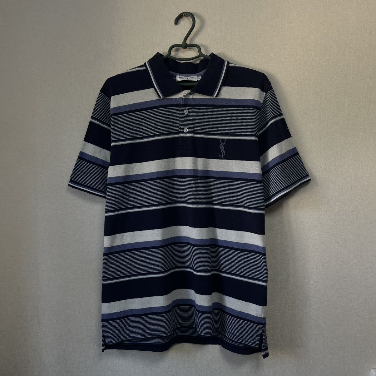 Yves Saint Laurent RARE SAINT LAURENT PARIS YSL POLO T-SHIRT Size US L / EU 52-54 / 3 - 1 Thumbnail