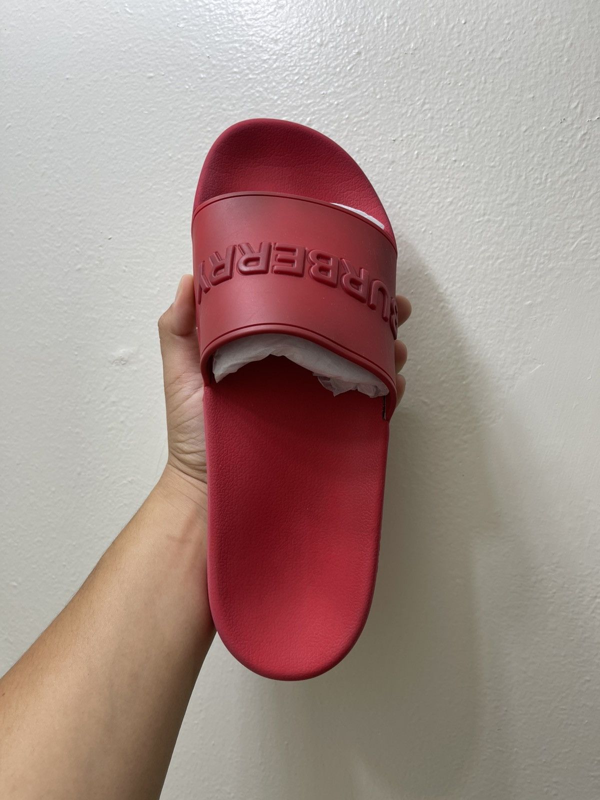 Burberry Burberry Men Slides “Bright Red” Size 9 In Men/ 42 EU Size US 9 / EU 42 - 6 Thumbnail