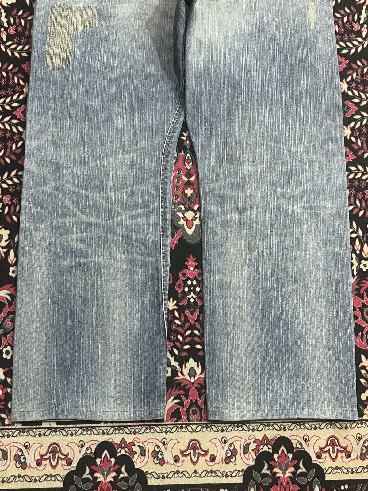 Kapital Vintage Japanese Brand Edwin XVS Patchwork Sashiko Blue Jean Size US 34 / EU 50 - 11 Thumbnail