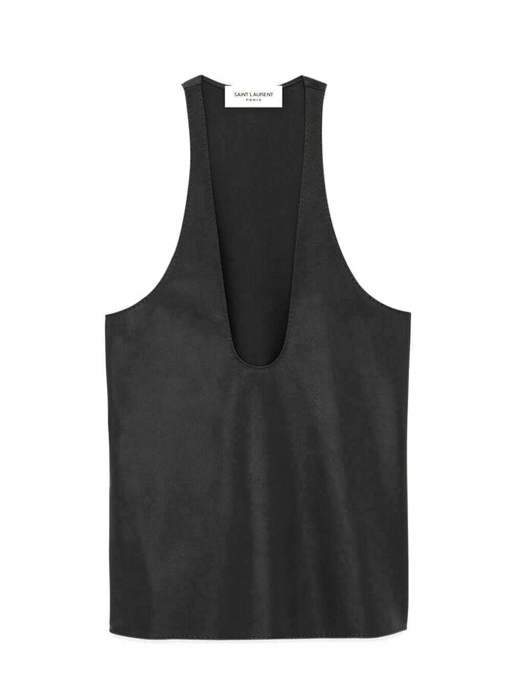 Saint Laurent Paris o1y0126 Sleeveless Blouse in Black Size XS / US 0-2 / IT 36-38 - 2 Thumbnail