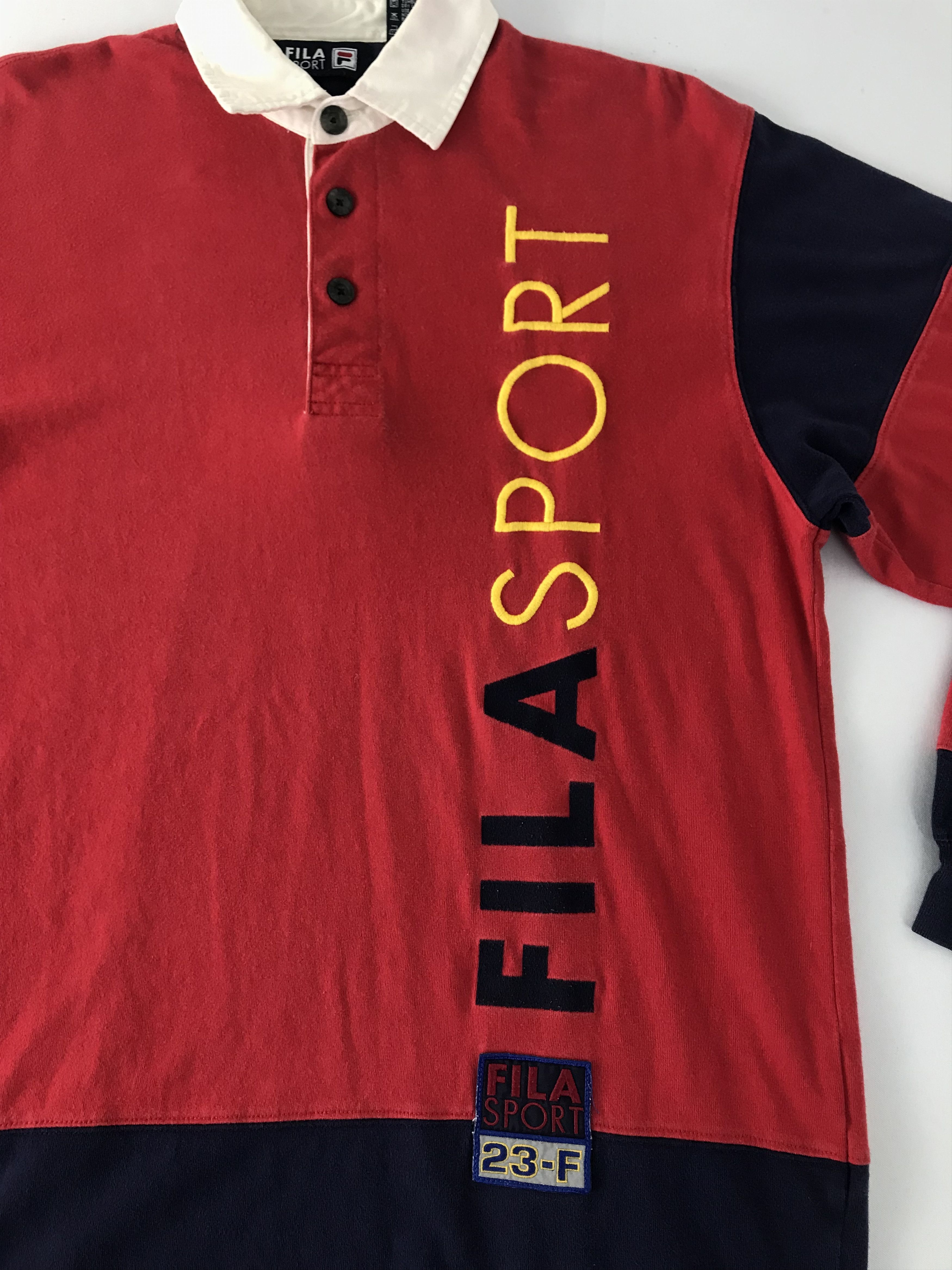 Fila Fila Sport Rugby Embroidery Logo Longsleeve Polo Size US L / EU 52-54 / 3 - 4 Thumbnail