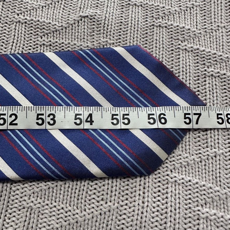 Bergdorf Goodman Bergdorf Goodman periwinkle striped silk tie Size ONE SIZE - 5 Thumbnail