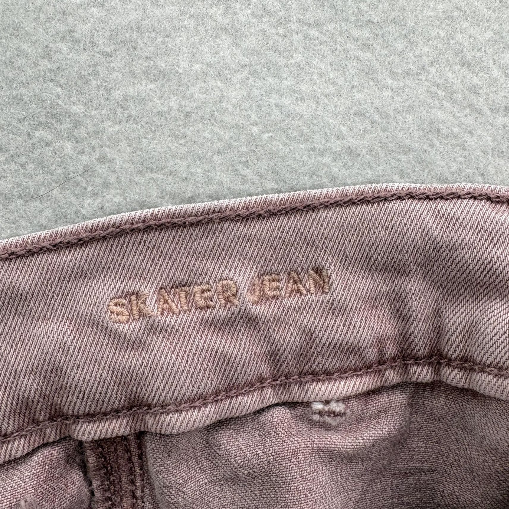 American Eagle Outfitters VINTAGE American Eagle Jeans Womens 2 Pink High Rise Wide-Leg Stretch Denim Y2K Size 26" / US 2 / IT 38 - 5 Thumbnail