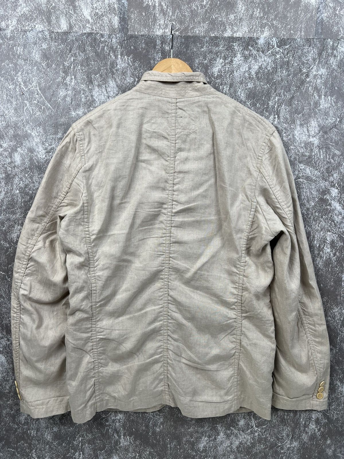 Comme des Garcons Homme Plus Comme des Garçons Homme Linen Blazer - Beige, Japan 🇯🇵 Size 42S - 7 Thumbnail