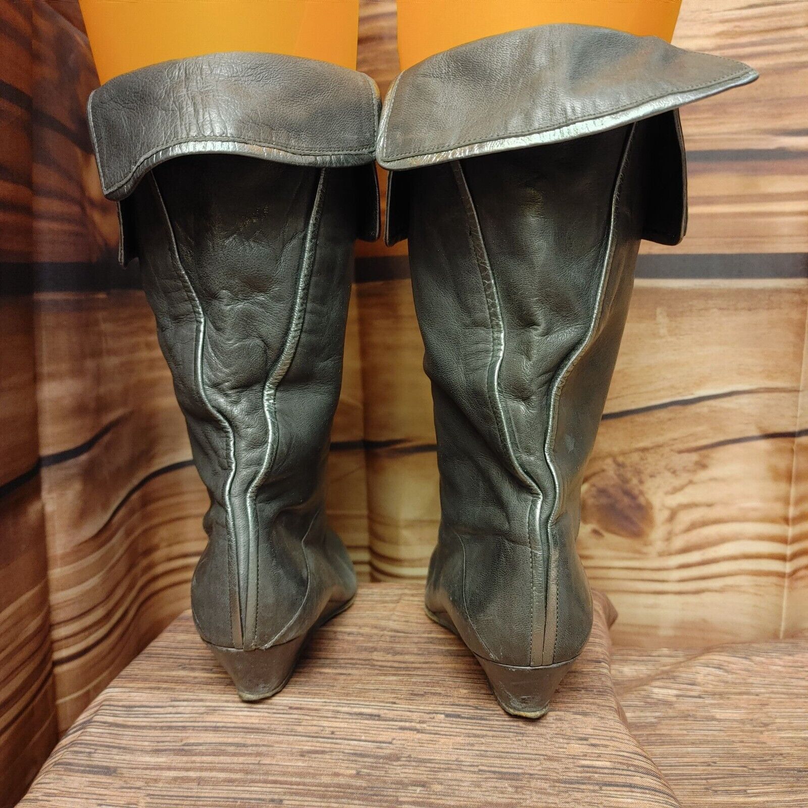 Other Casdel Women 5.5 Gray Folded KneeHigh Wedge Fall Winter Boot Size US 5.5 / IT 35.5 - 6 Thumbnail