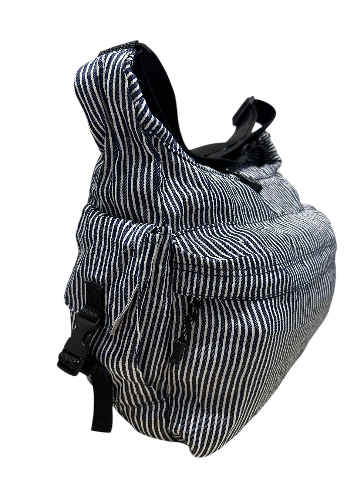 Japanese Brand Vintage 90s Outdoor Striped Railroad Crossbody Sling Bag Size ONE SIZE - 5 Thumbnail