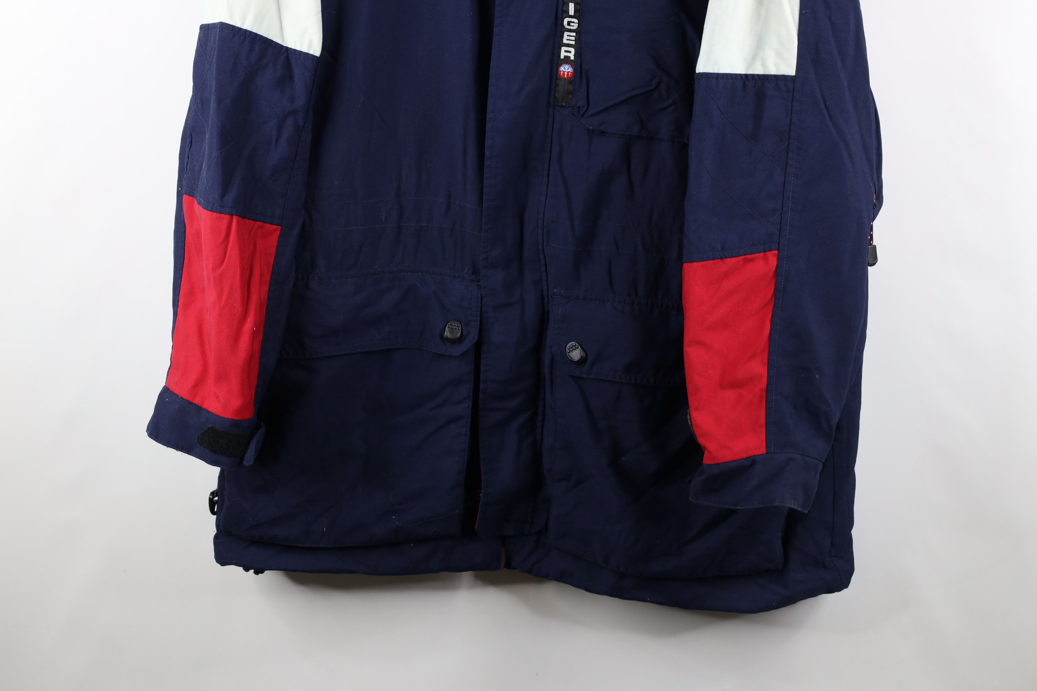 Tommy Hilfiger × Vintage Vintage 90s Tommy Hilfiger Fleece Lined Hooded Jacket Size US XXL / EU 58 / 5 - 3 Thumbnail