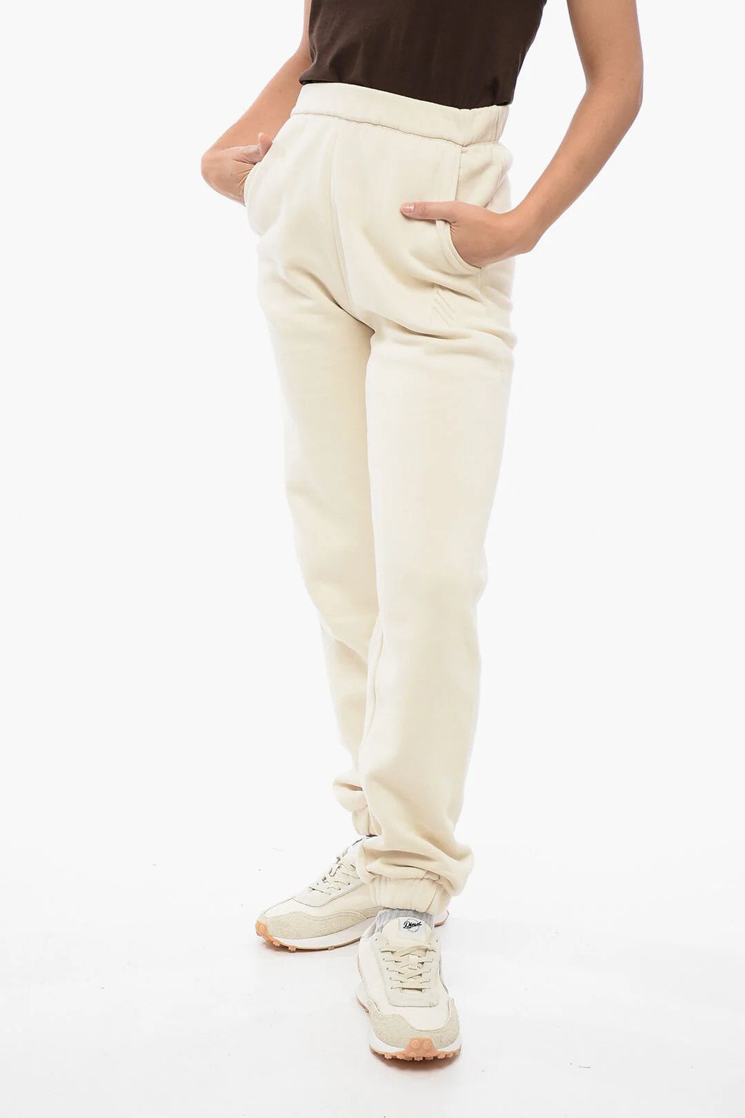 The Attico og1mm0426 Brushed-Cotton Jogger in White Size 28" / US 6 / IT 42 - 1 Thumbnail