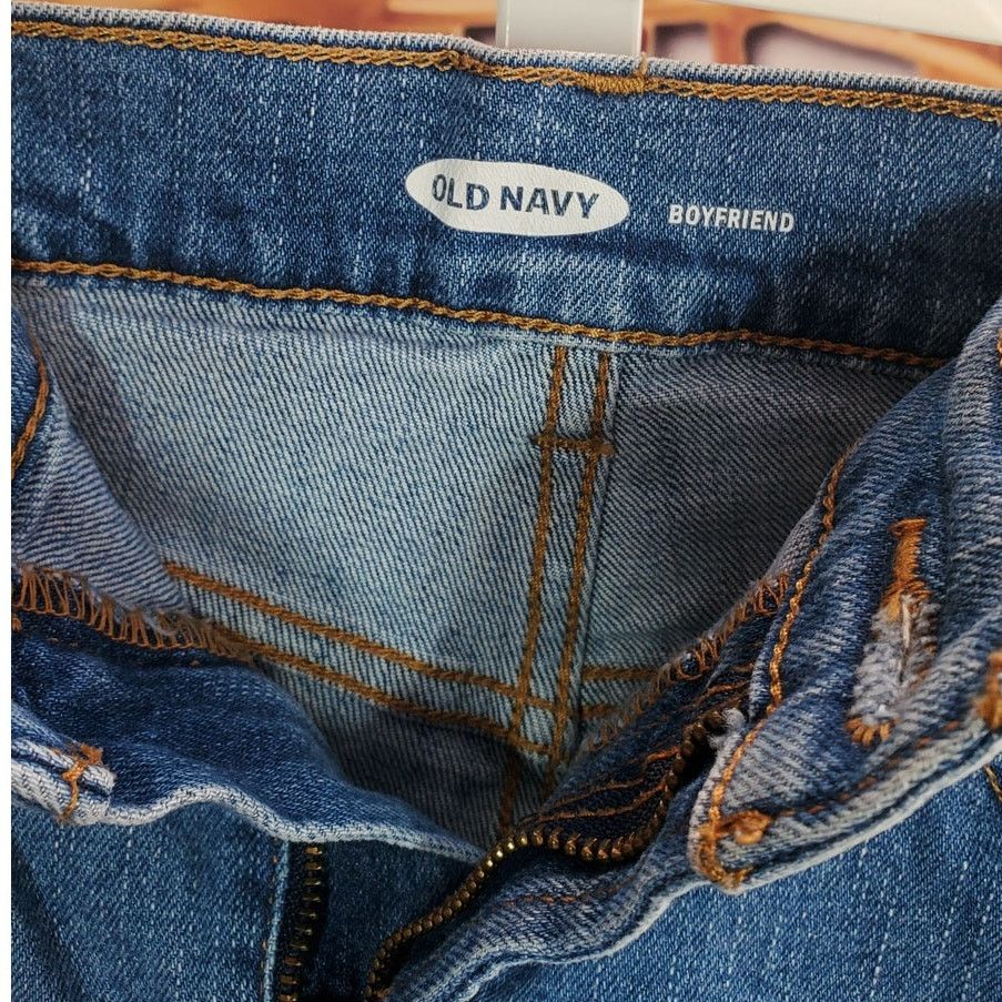 Old Navy Old Navy Blue Distressed Cutoff Jean Shorts Size 12 Size 34" / US 12 / IT 48 - 4 Thumbnail