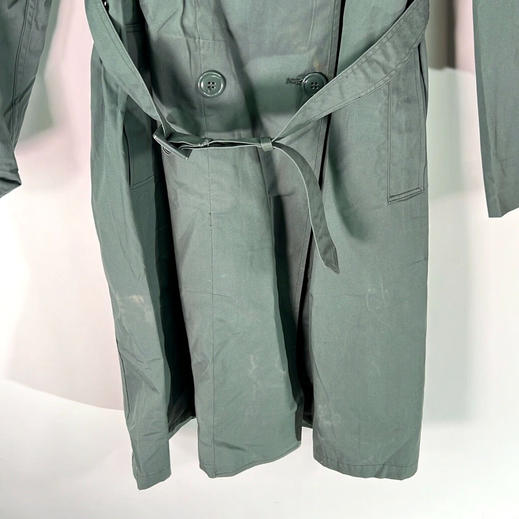 Rains VINTAGE L Manzo And Sons Raincoat Shirt Womens 20R Green 1970s Military Style Cotton Polyester Raincoat Casual Womens Boys/Mens Size 3XL / US 20-22 - 4 Thumbnail