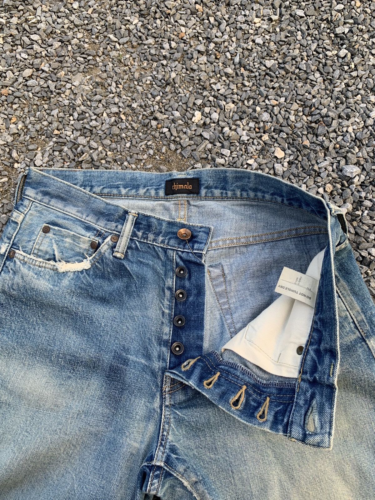 Kapital VINTAGE CHIMALA SELVEDGE JAPANESE RUSTY DISTRESSED DENIM Size US 32 / EU 48 - 13 Thumbnail