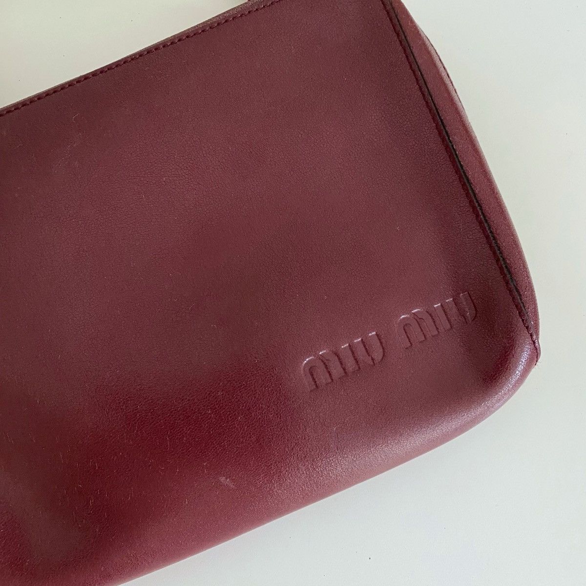 Miu Miu × Vintage Miu Miu 1999 FW Burgundy Leather Crossbody Bag Size ONE SIZE - 3 Thumbnail