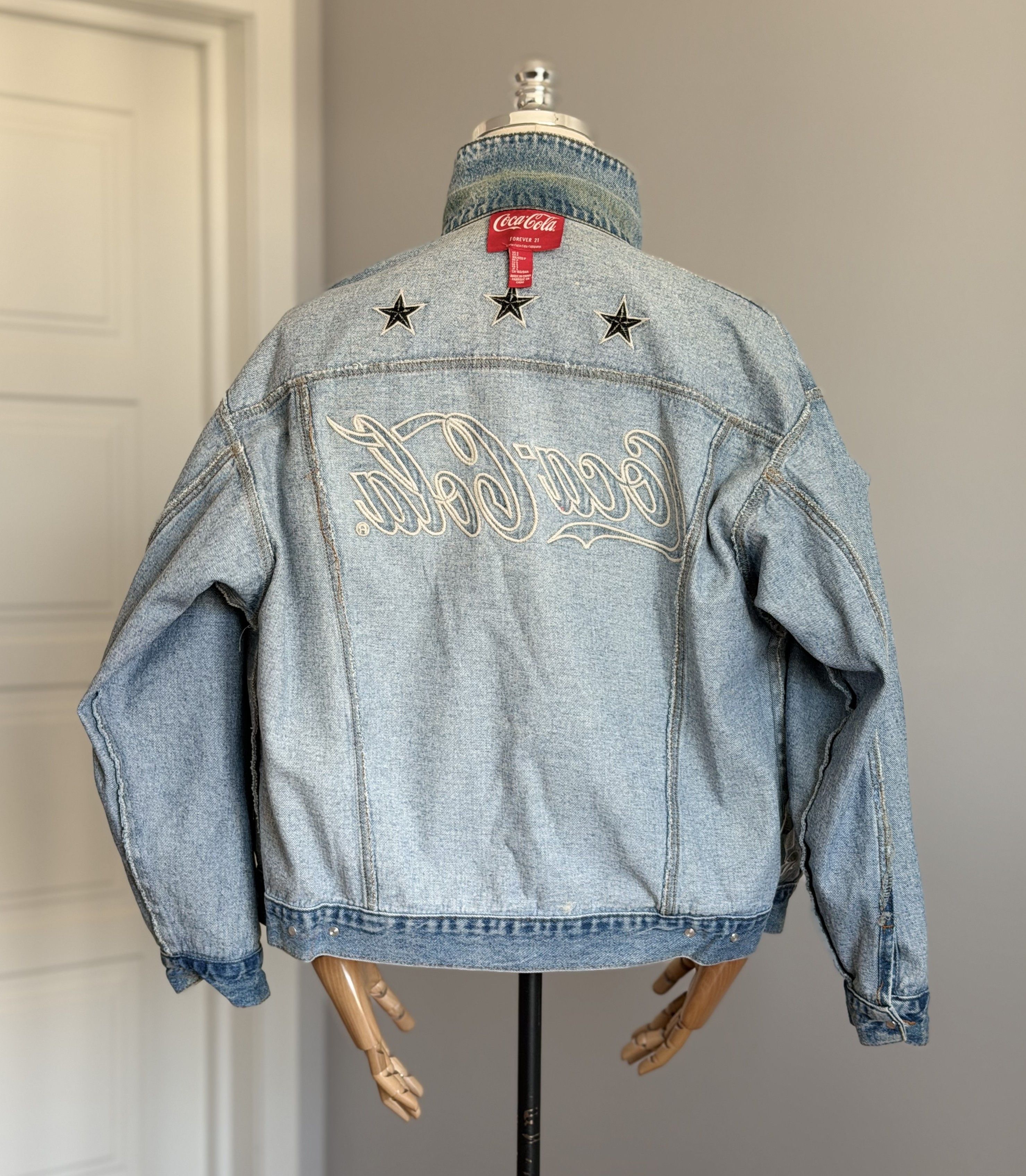 Coca Cola COCA-COLA Forever 21 Vintage Denim Unisex Jackets Oversize S Size US S / EU 44-46 / 1 - 11 Thumbnail