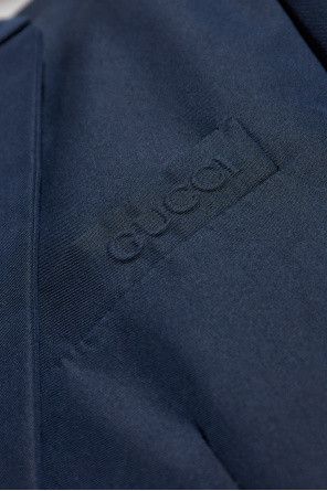 Gucci o1mt1gz0226 Embossed Cotton Twill Jacket in Navy Blue Size US L / EU 52-54 / 3 - 5 Thumbnail
