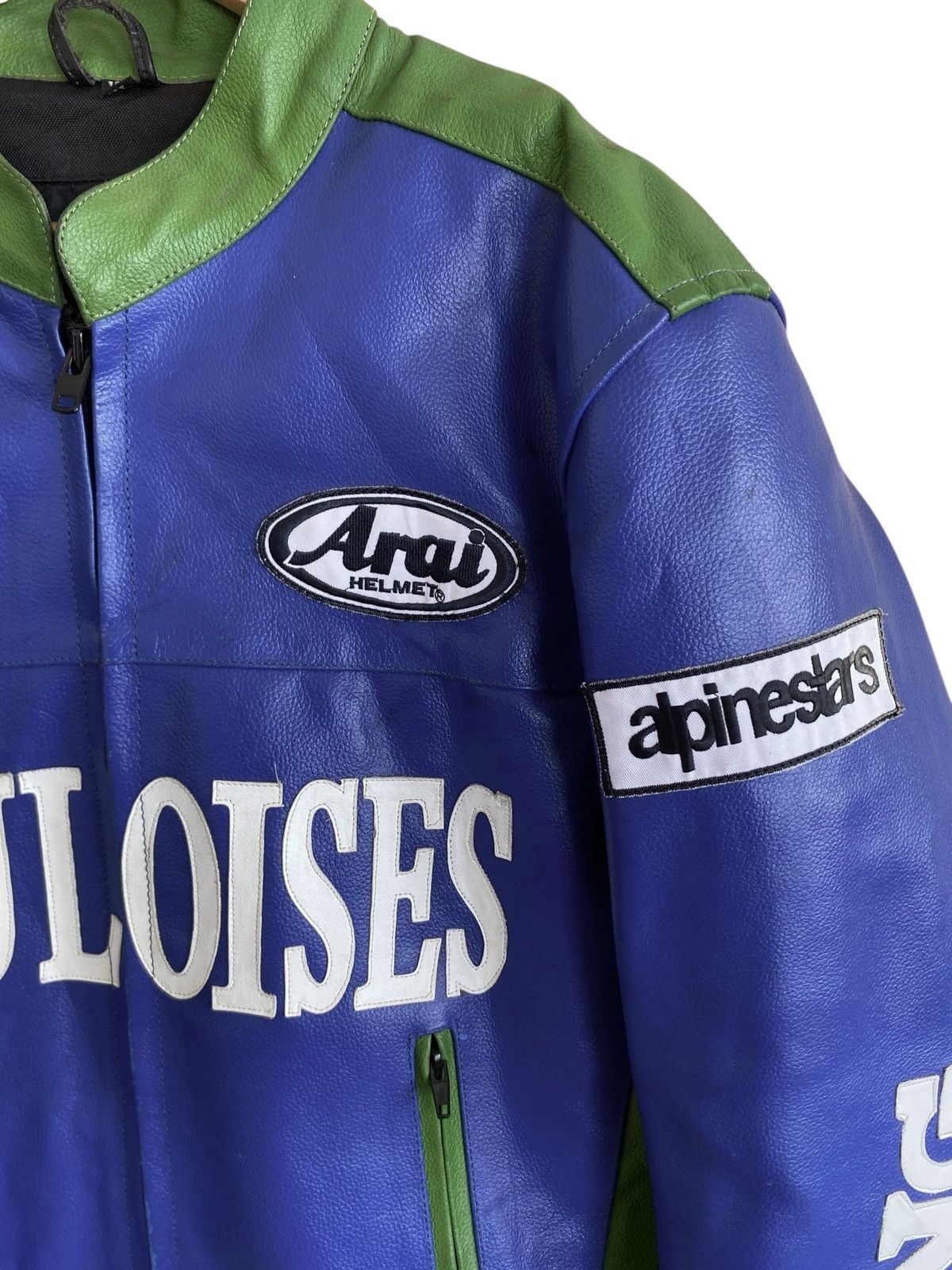 Vintage Vintage Racing Gauloises Motorcycle Leather Jacket 1990s Size US XL / EU 56 / 4 - 5 Thumbnail