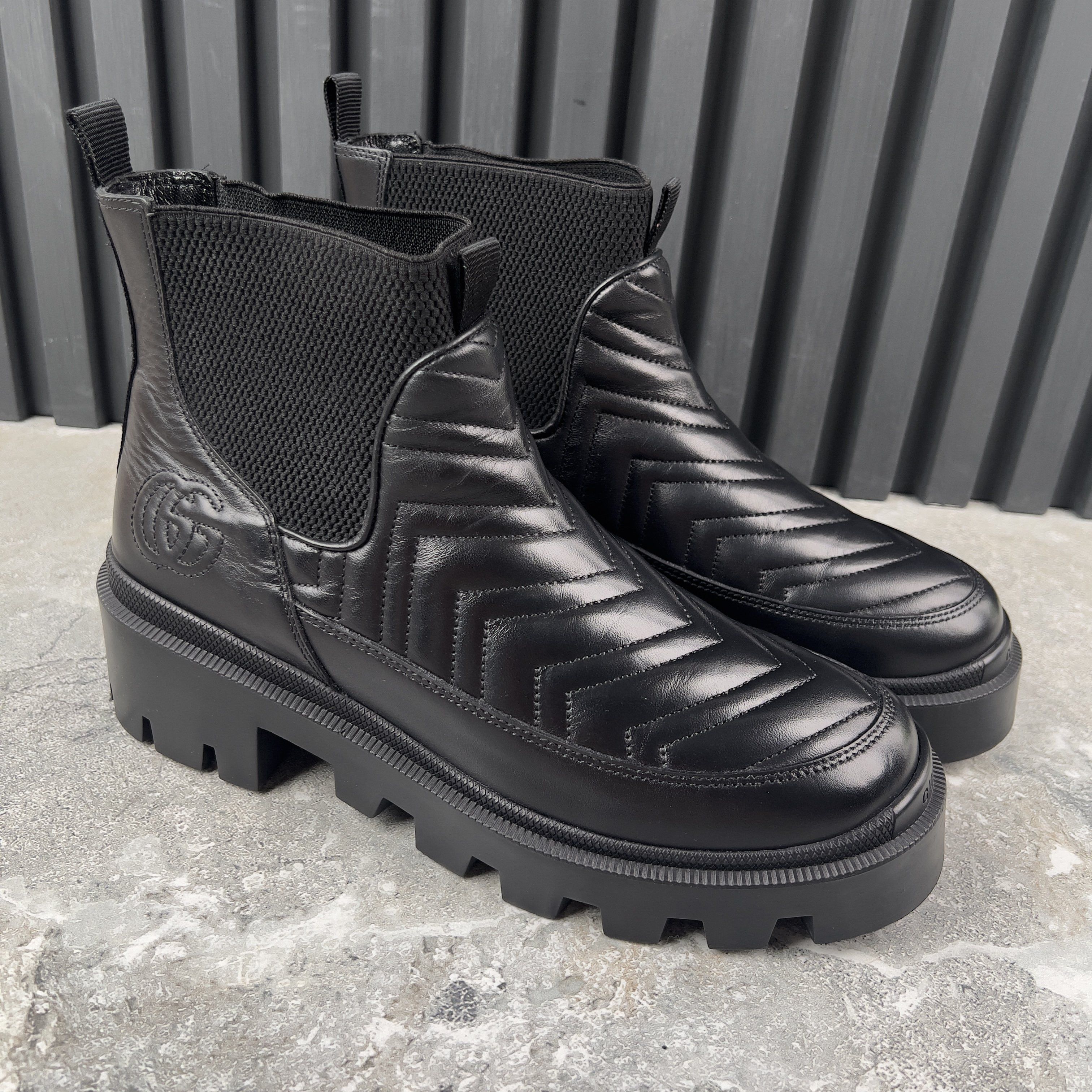 Gucci GG Matelasse Chelsea Boots Booties Leather Size US 9 / IT 39 - 6 Thumbnail