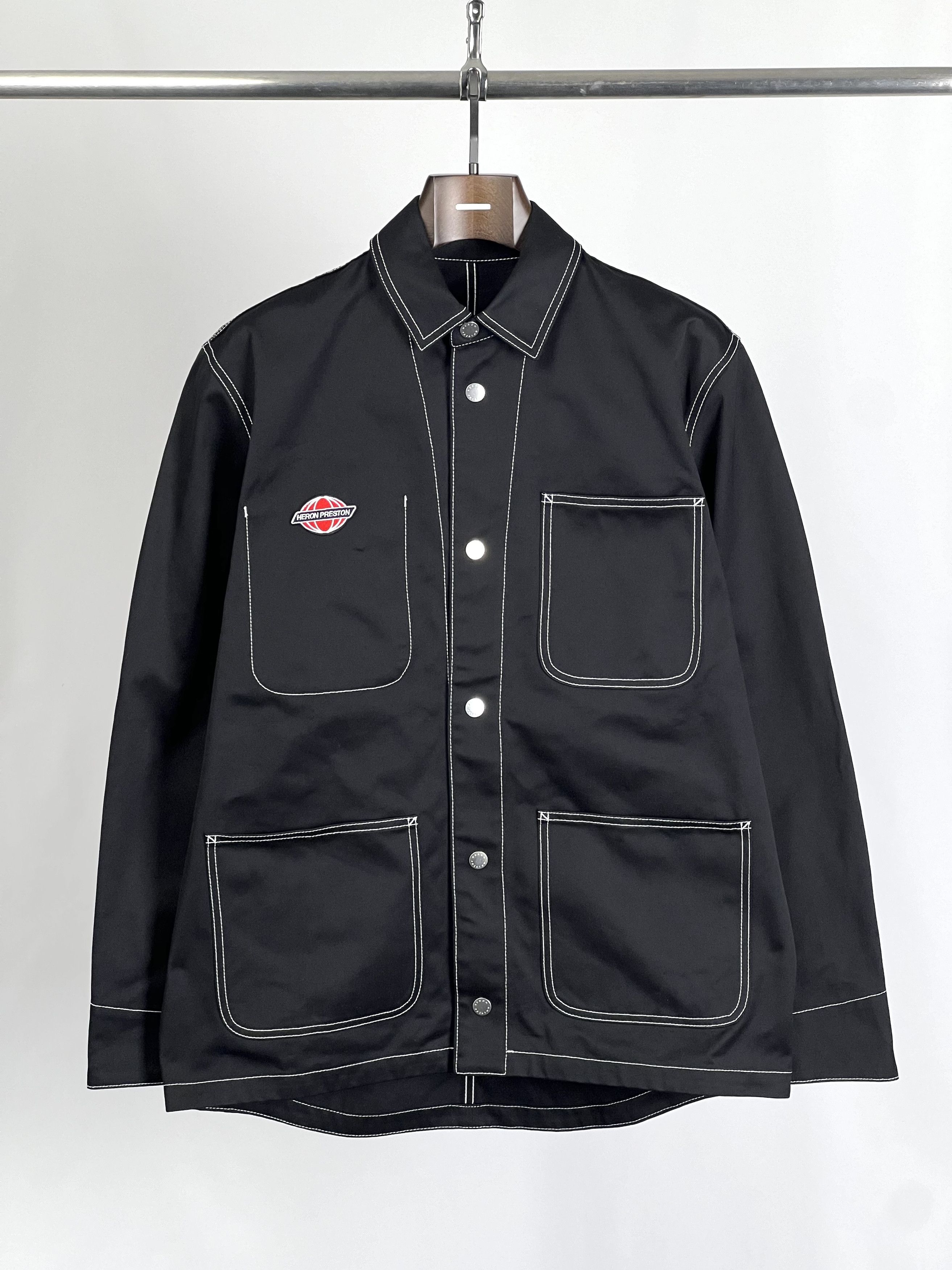 Heron Preston Brand New WHITE STITCH GHOST POCKET JKT Jacket Size US M / EU 48-50 / 2 - 1 Thumbnail