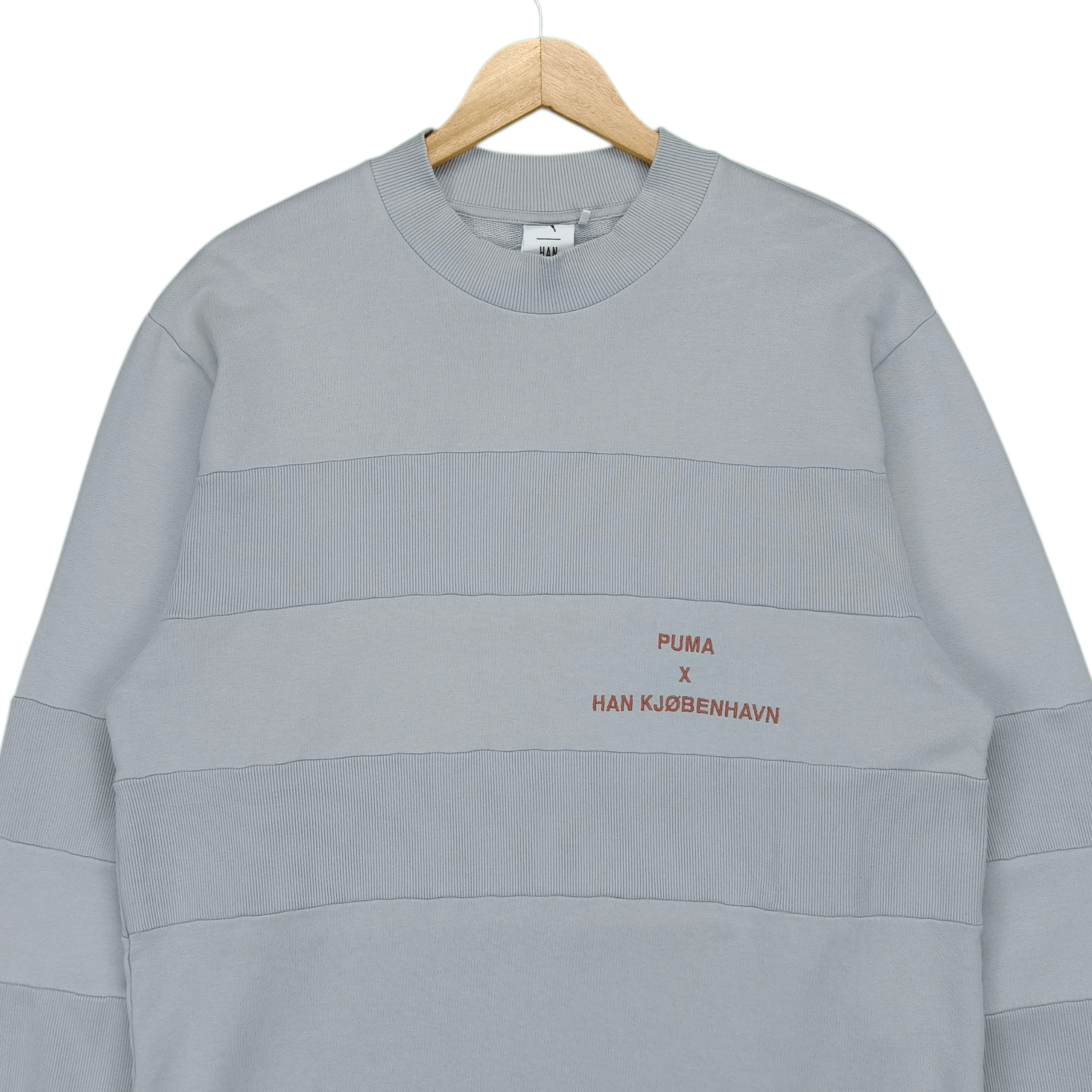 FW18 Puma x Han Kjobenhavn Stripe Crew Neck Sweatshirt M