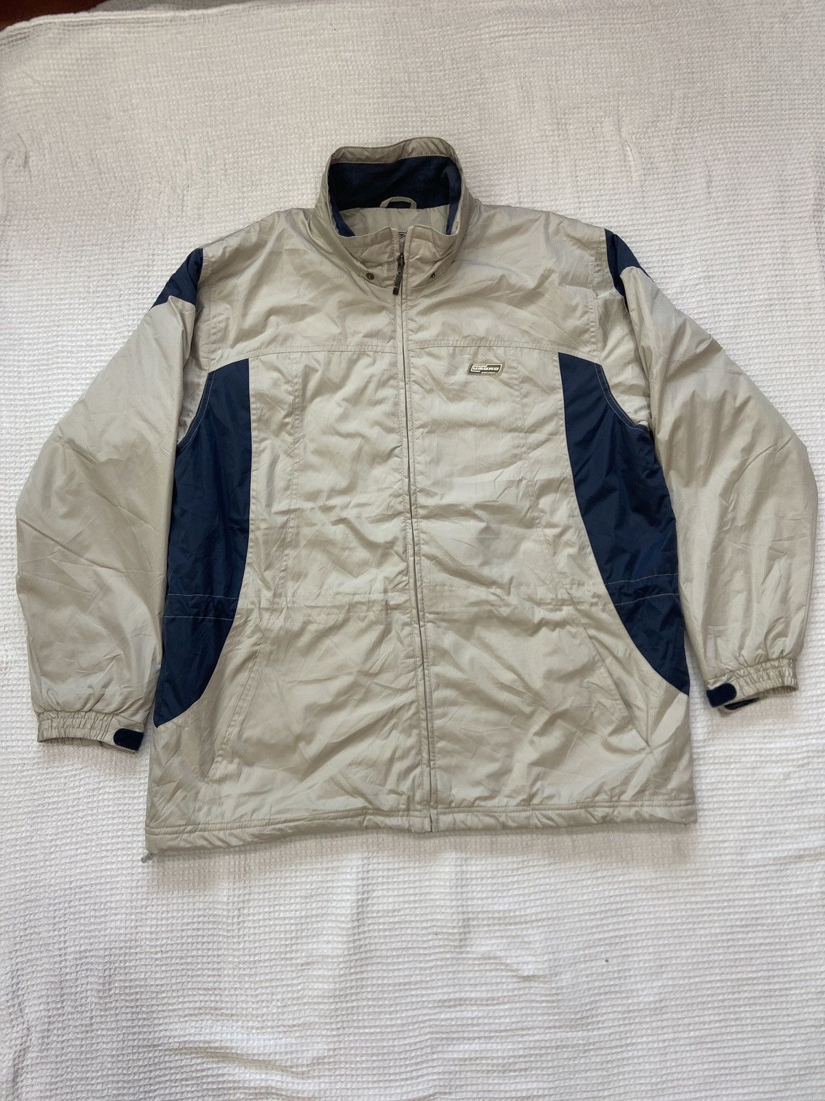Umbro Vintage Umbro Y2K Grey & Navy Fleece Lined Jacket (S) Size US S / EU 44-46 / 1 - 4 Thumbnail