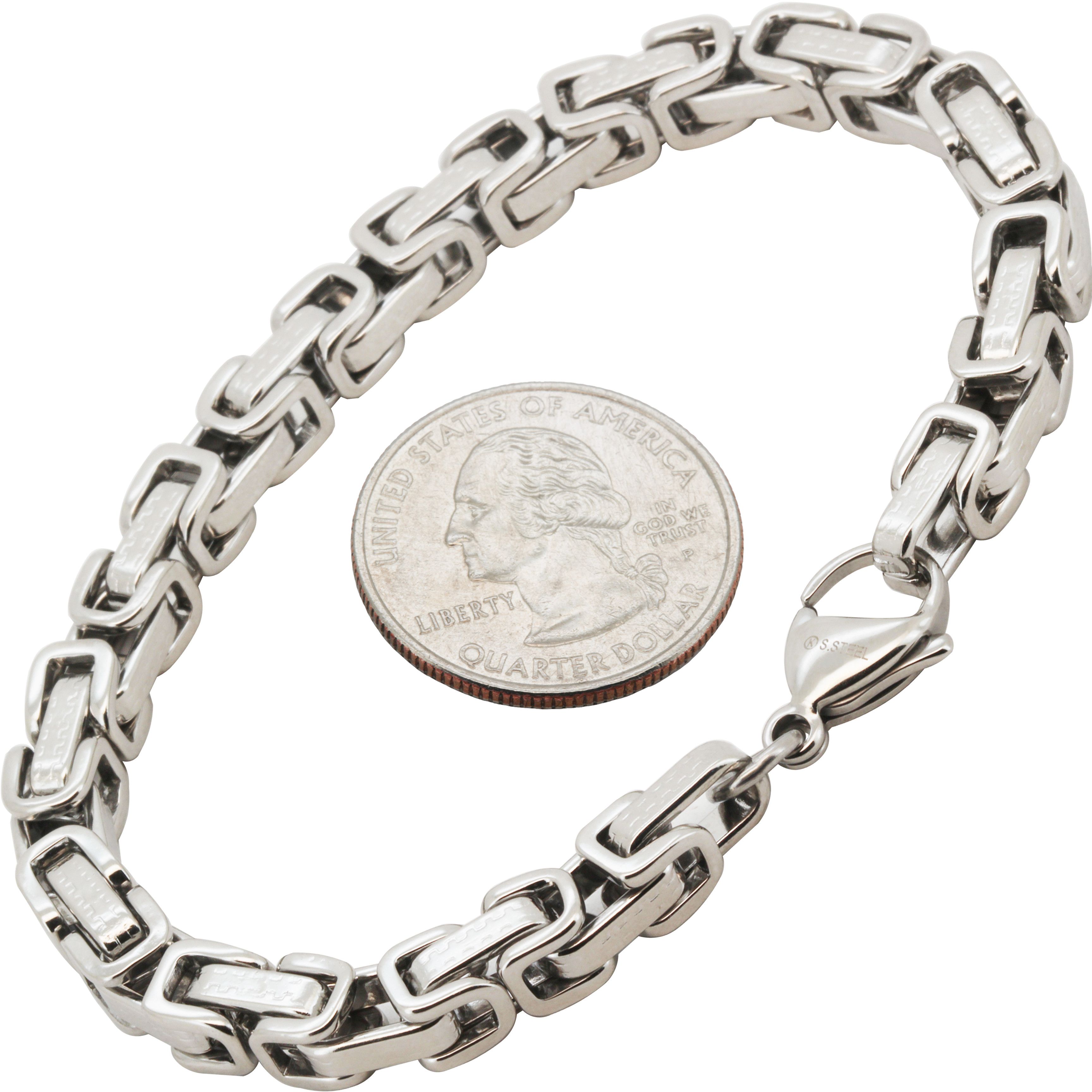 Other 316L Stainless Steel 6mm Byzantine Bracelet 8” Size ONE SIZE - 1 Thumbnail