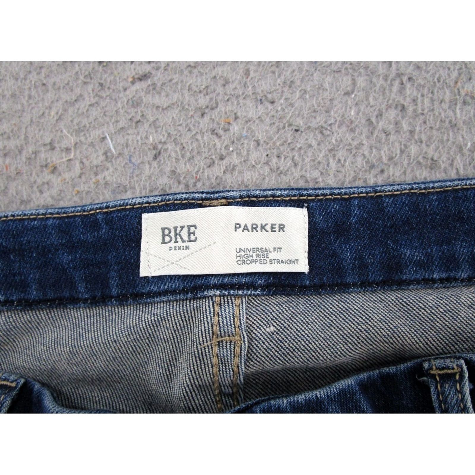 Vintage BKE Buckle Jeans Cropped High Rise Straight Blue 33x28 Denim 5-Pocket Womens Regular Modern Spring Summer Fall Boys Girls Mens Size 24" / US 00 / IT 34 - 4 Thumbnail