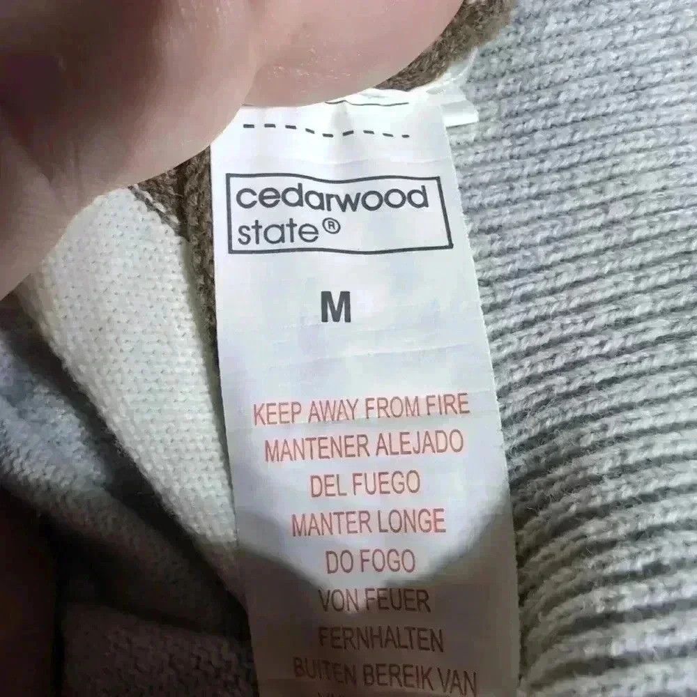 Cedarwood State Cedarwood State Striped Sweater Brown/Gray/White sz M 100% Size M / US 6-8 / IT 42-44 - 5 Thumbnail