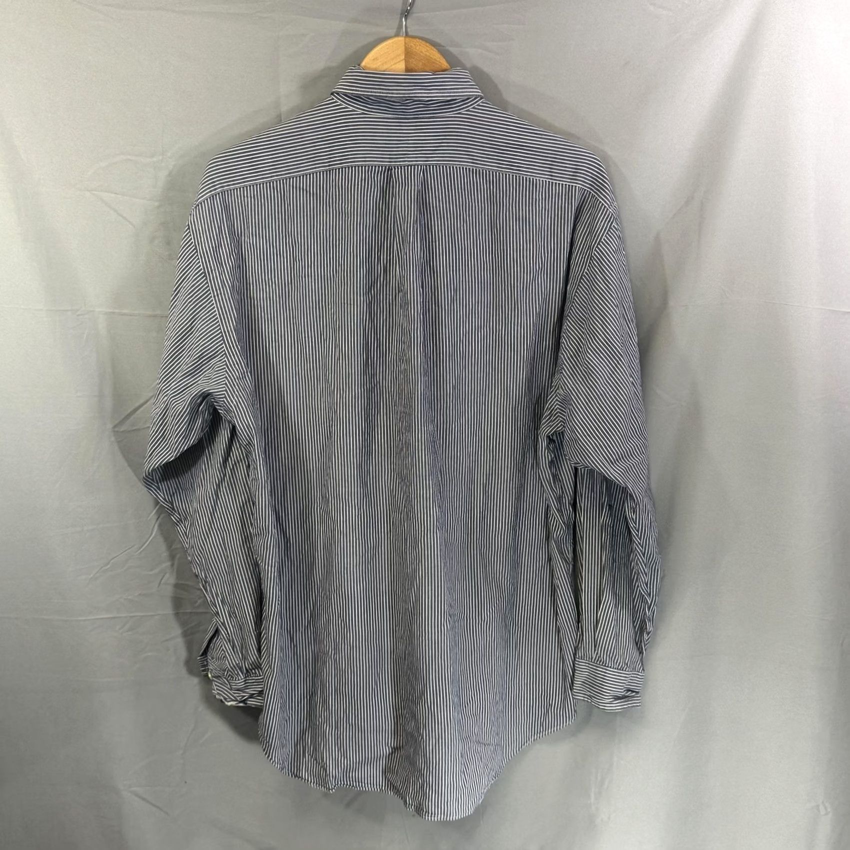 Ralph Lauren Ralph Lauren Blake Shirt Mens Large Blue White Striped Button Down Classic Cotton Dress Shirt Size 42R - 2 Thumbnail