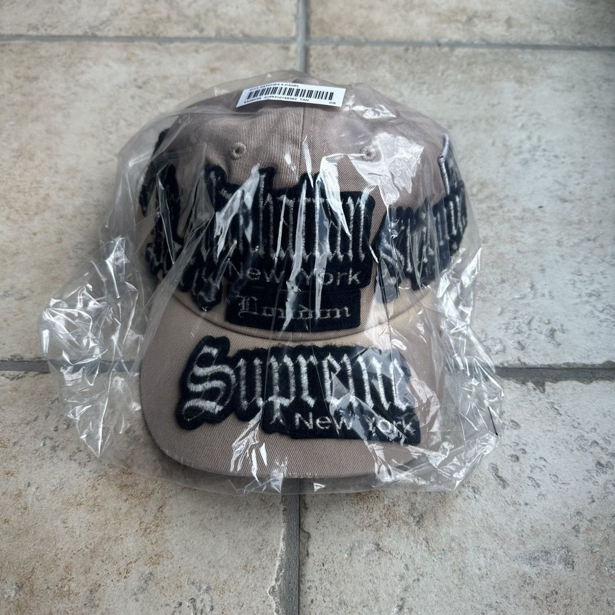 Supreme Supreme Cities Jacquard 6-Panel Tan | Grailed