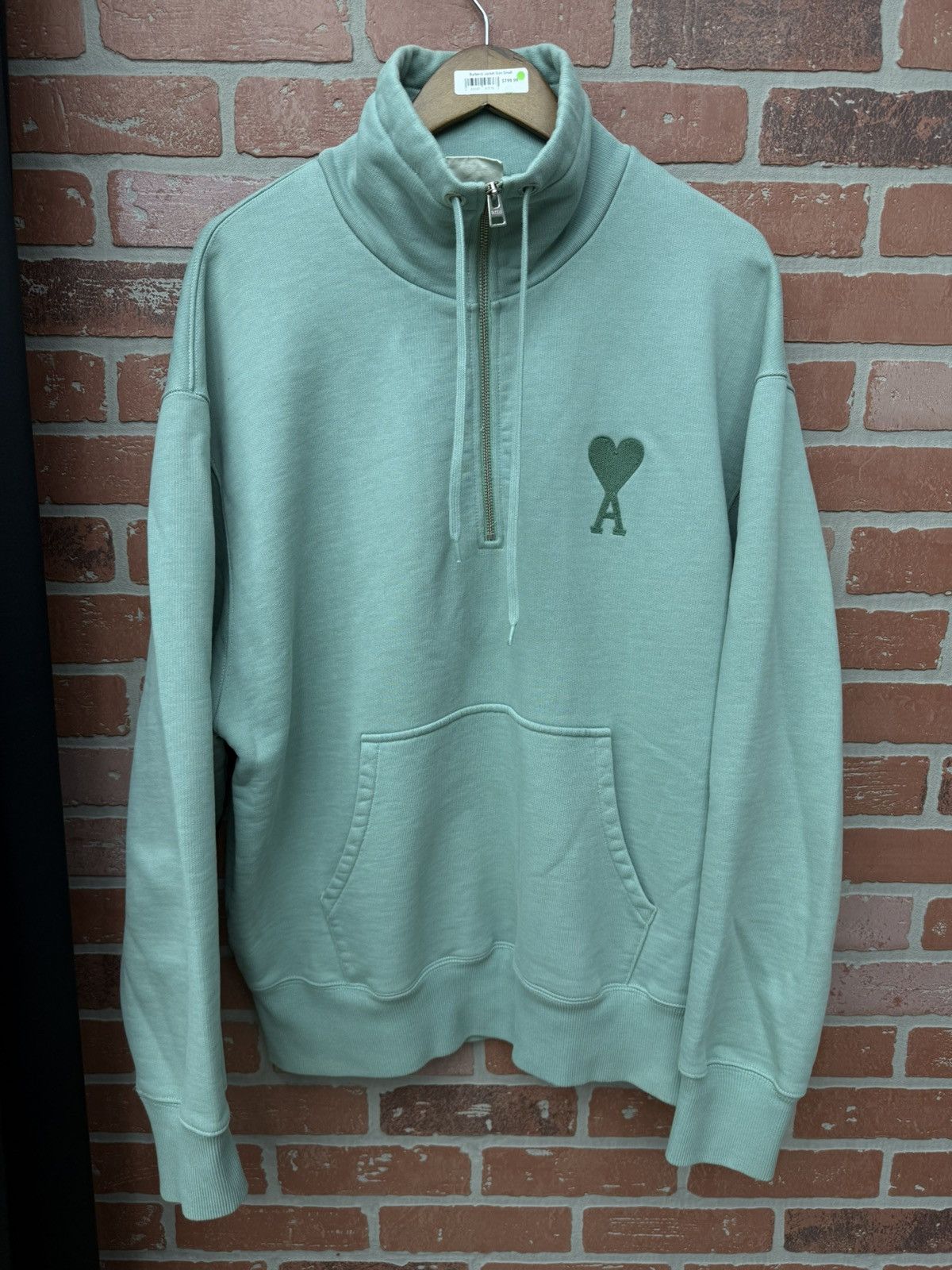 AMI green AMI Paris Ami de Cœur half-zip Sweatshirt size XXL Size US XXL / EU 58 / 5 - 1 Thumbnail