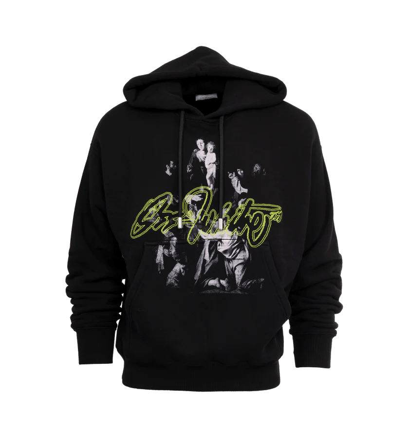 Off-White o1h1sh11224 Script Mary Skate Hoodie in Black/Multi Size US XL / EU 56 / 4 - 1 Thumbnail