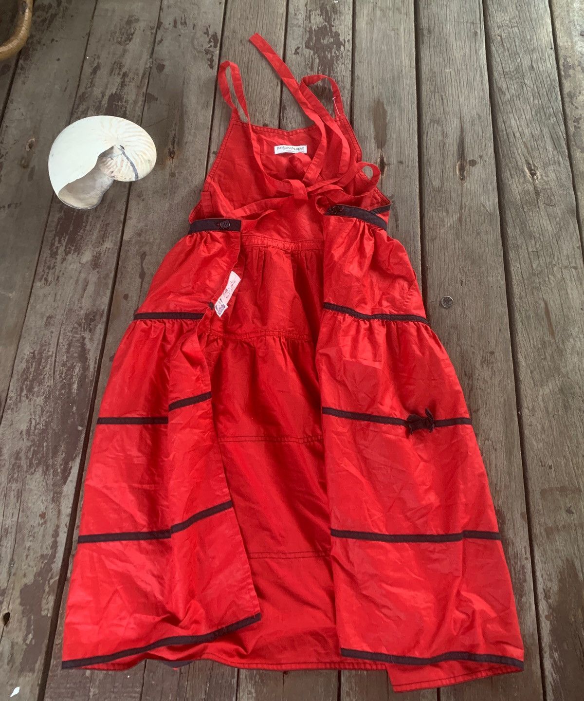 Yves Saint Laurent Vintage YSL red apron Size ONE SIZE - 2 Thumbnail
