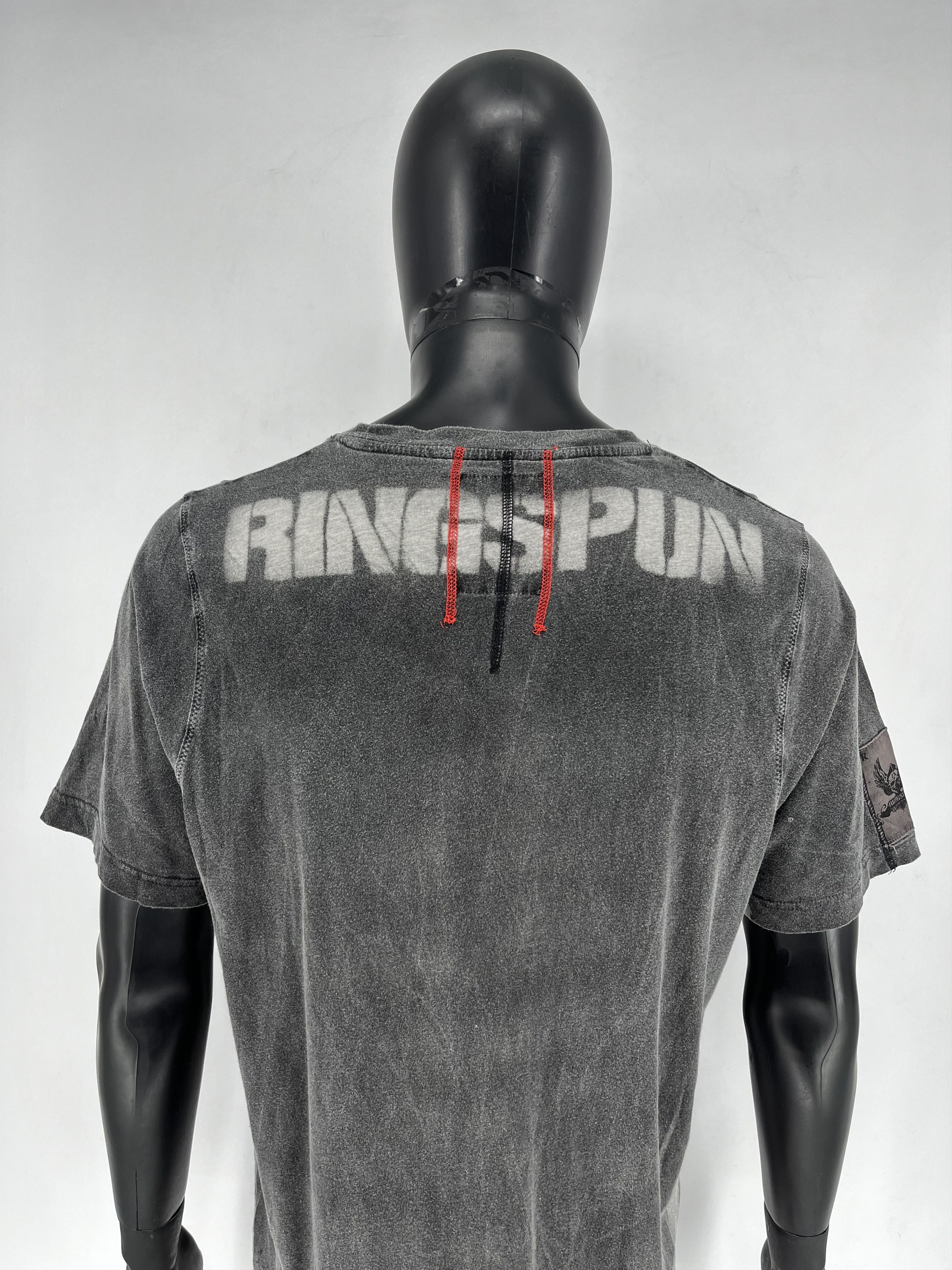 Japanese Brand Vintage Y2K Ringspun Affliction Style Skull Logo T Shirt Size US XL / EU 56 / 4 - 1 Thumbnail