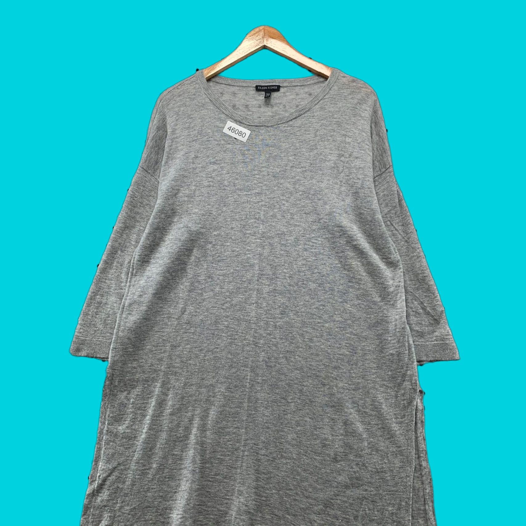 Eileen Fisher Eileen Fisher Merino Wool Tunic Dress Women Medium Gray Long Sleeve Soft Size M / US 6-8 / IT 42-44 - 1 Thumbnail