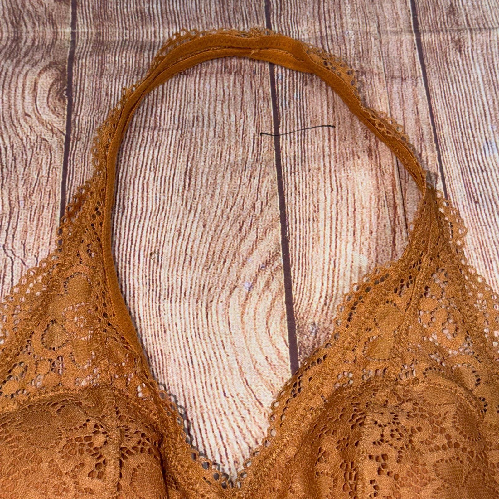 Other Aerie XS Lace Halter Bralette in Mustard Size ONE SIZE - 4 Thumbnail