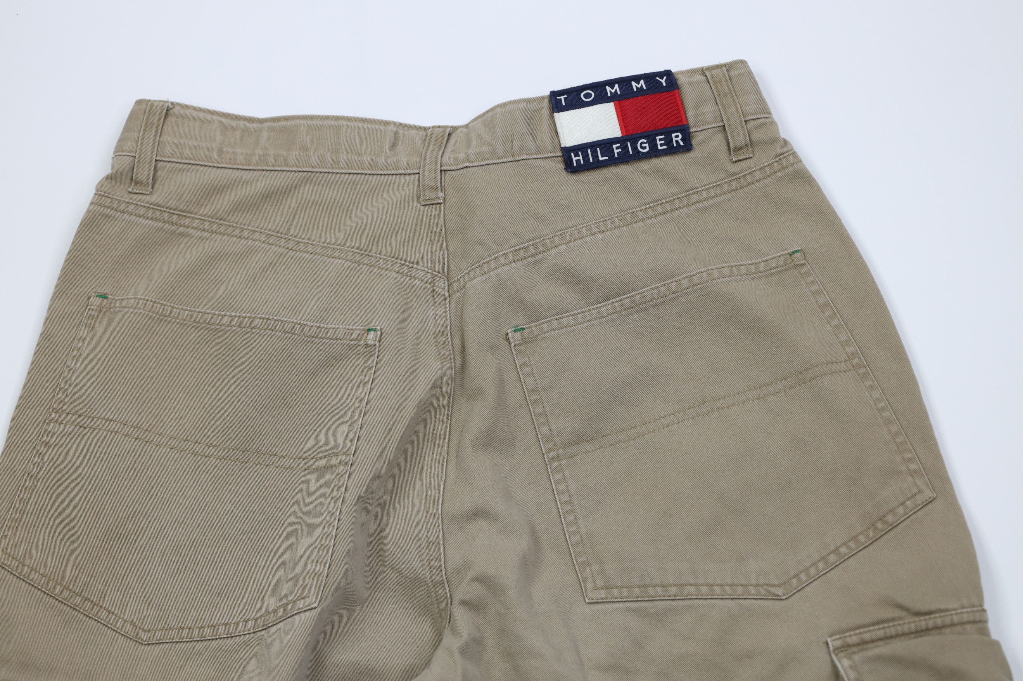 Tommy Hilfiger Vintage 90s Tommy Hilfiger Baggy Wide Leg Cargo Pants Khaki Size US 32 / EU 48 - 12 Thumbnail